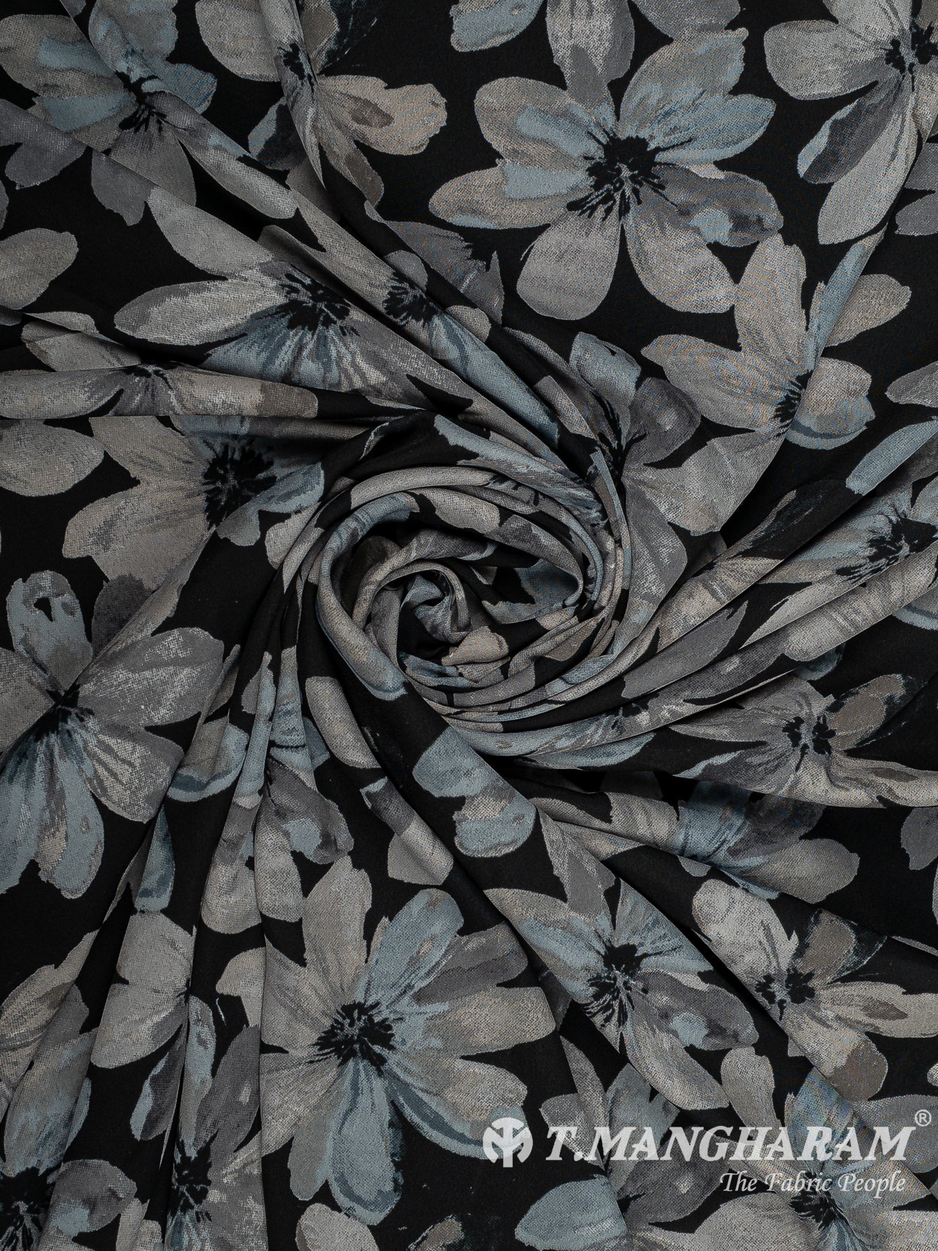 Black Crepe Fabric - EC14686