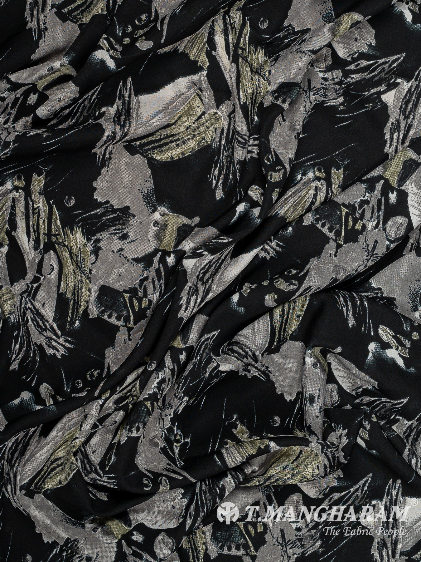 Black Crepe Fabric - EC14689