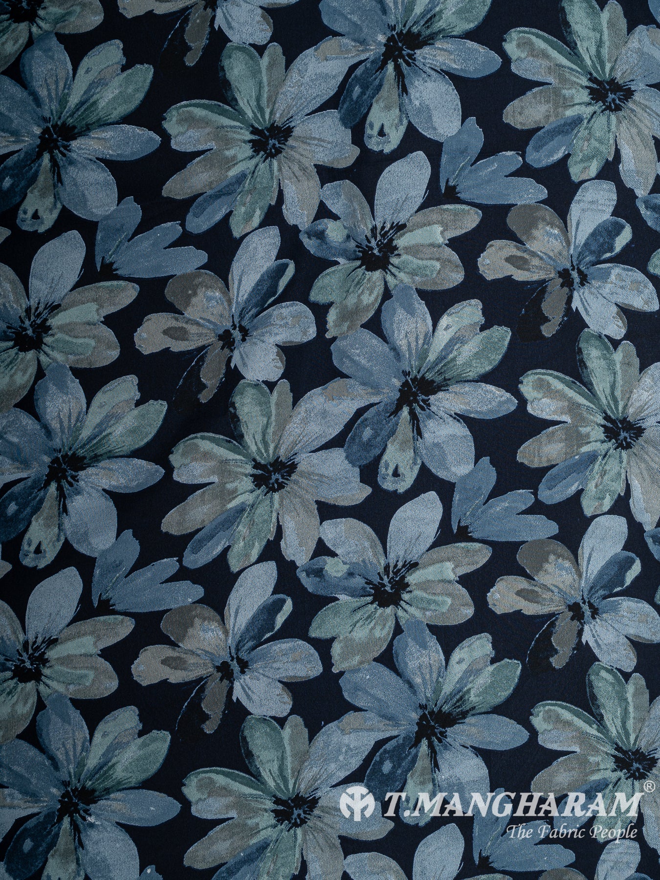 Blue Crepe Fabric - EC14692