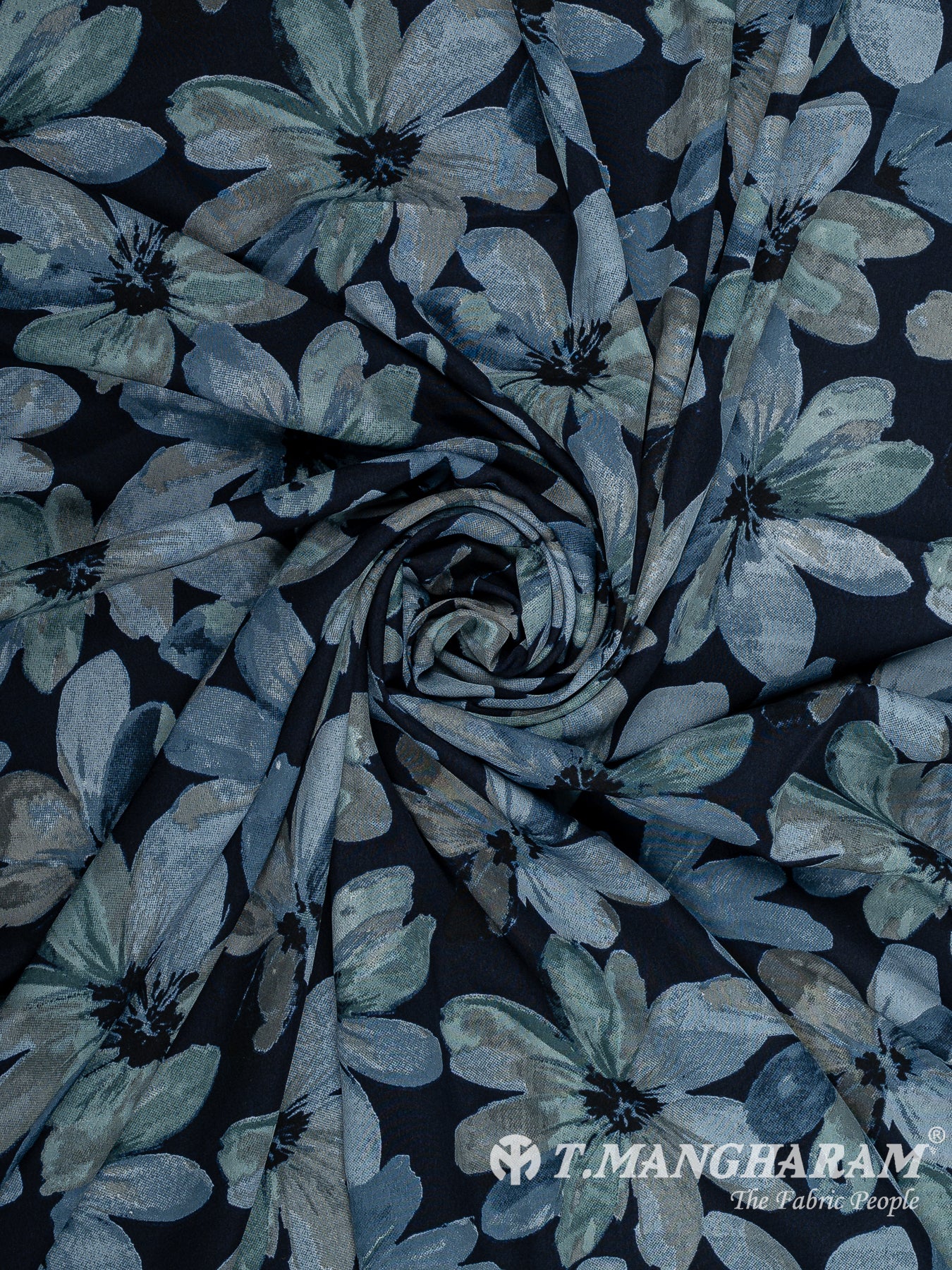 Blue Crepe Fabric - EC14692