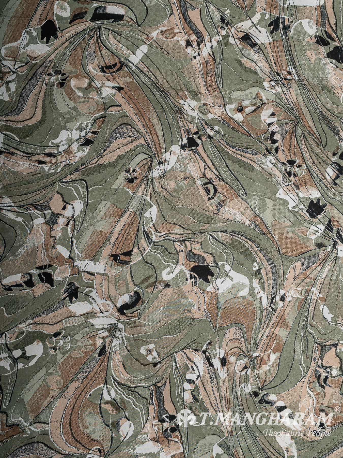 Green Crepe Fabric - EC14684