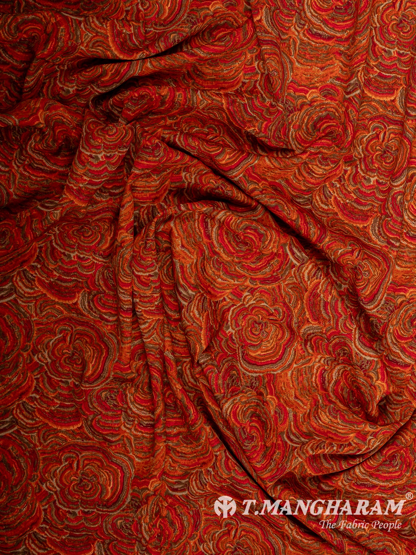 Orange Crepe Fabric - EC14674