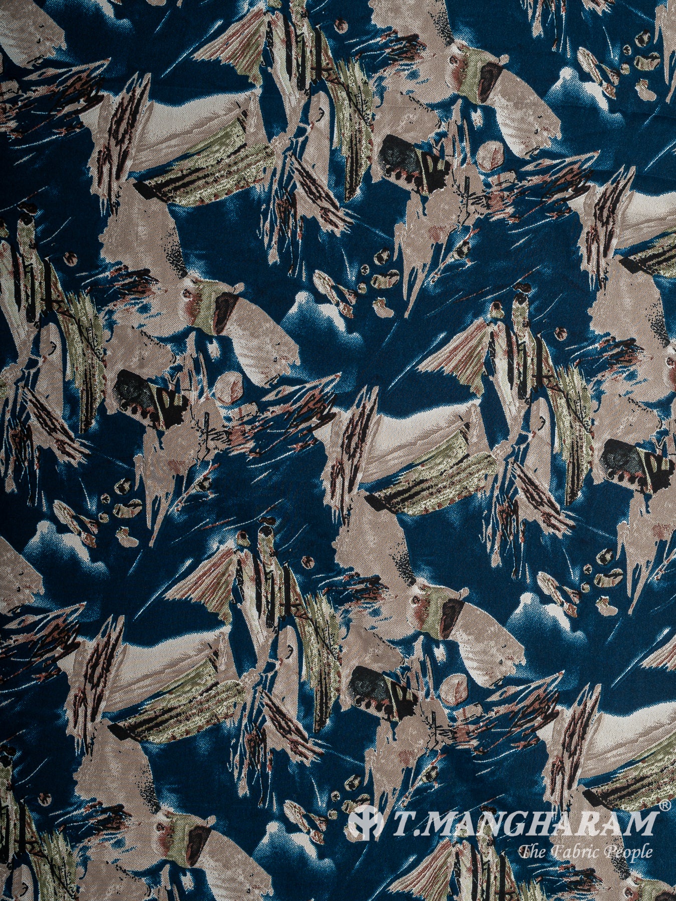 Blue Crepe Fabric - EC14700