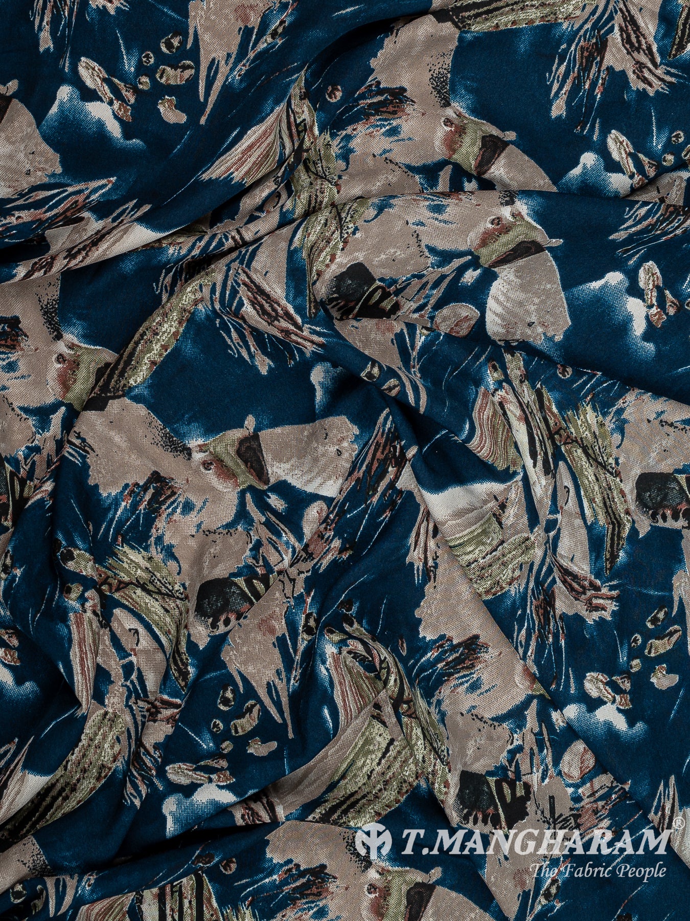 Blue Crepe Fabric - EC14700