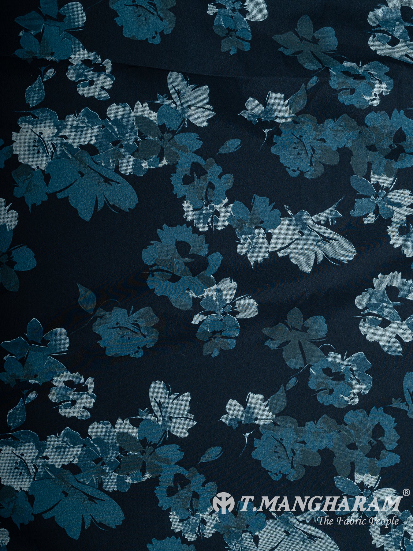 Blue Crepe Fabric - EC14677