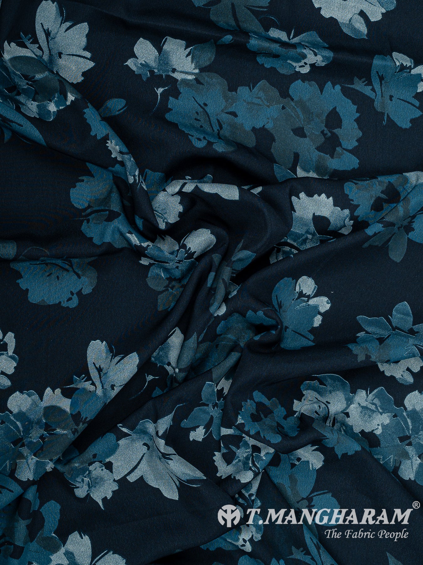 Blue Crepe Fabric - EC14677