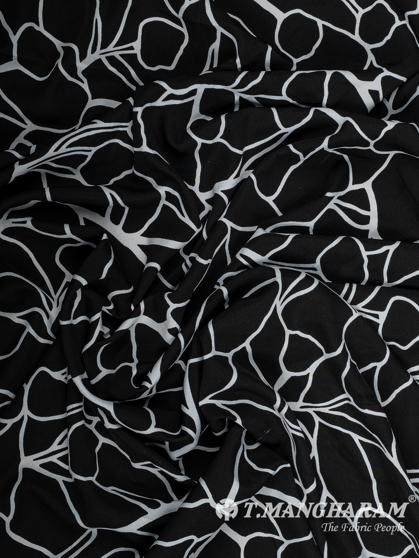 Black Crepe Fabric - EC14650
