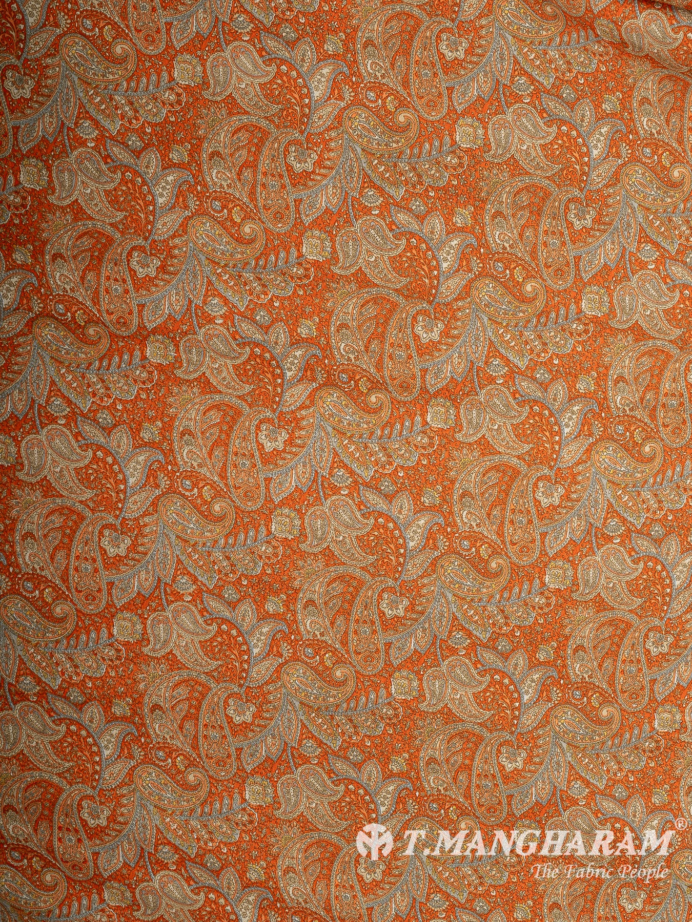 Orange Crepe Fabric - EC14664
