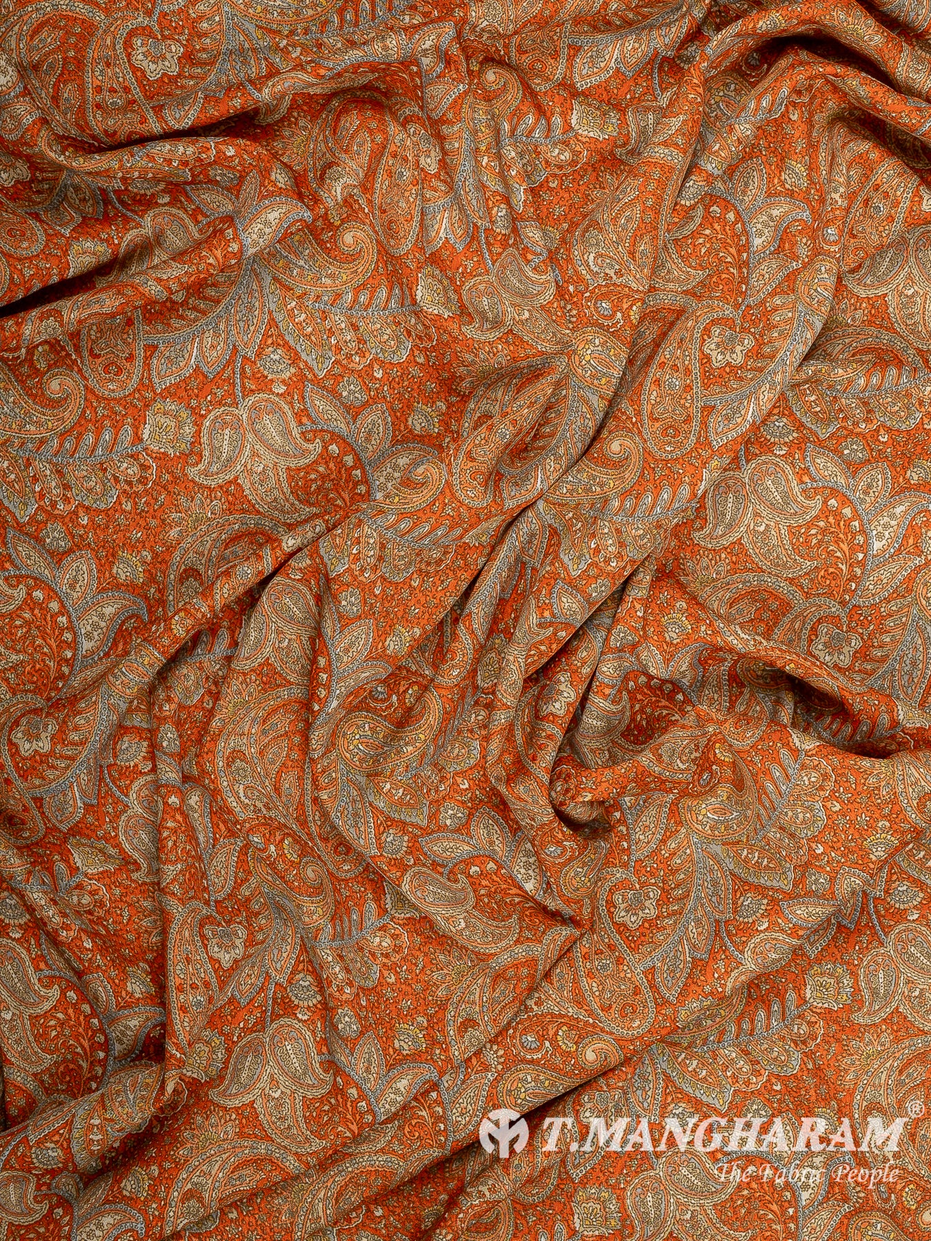 Orange Crepe Fabric - EC14664