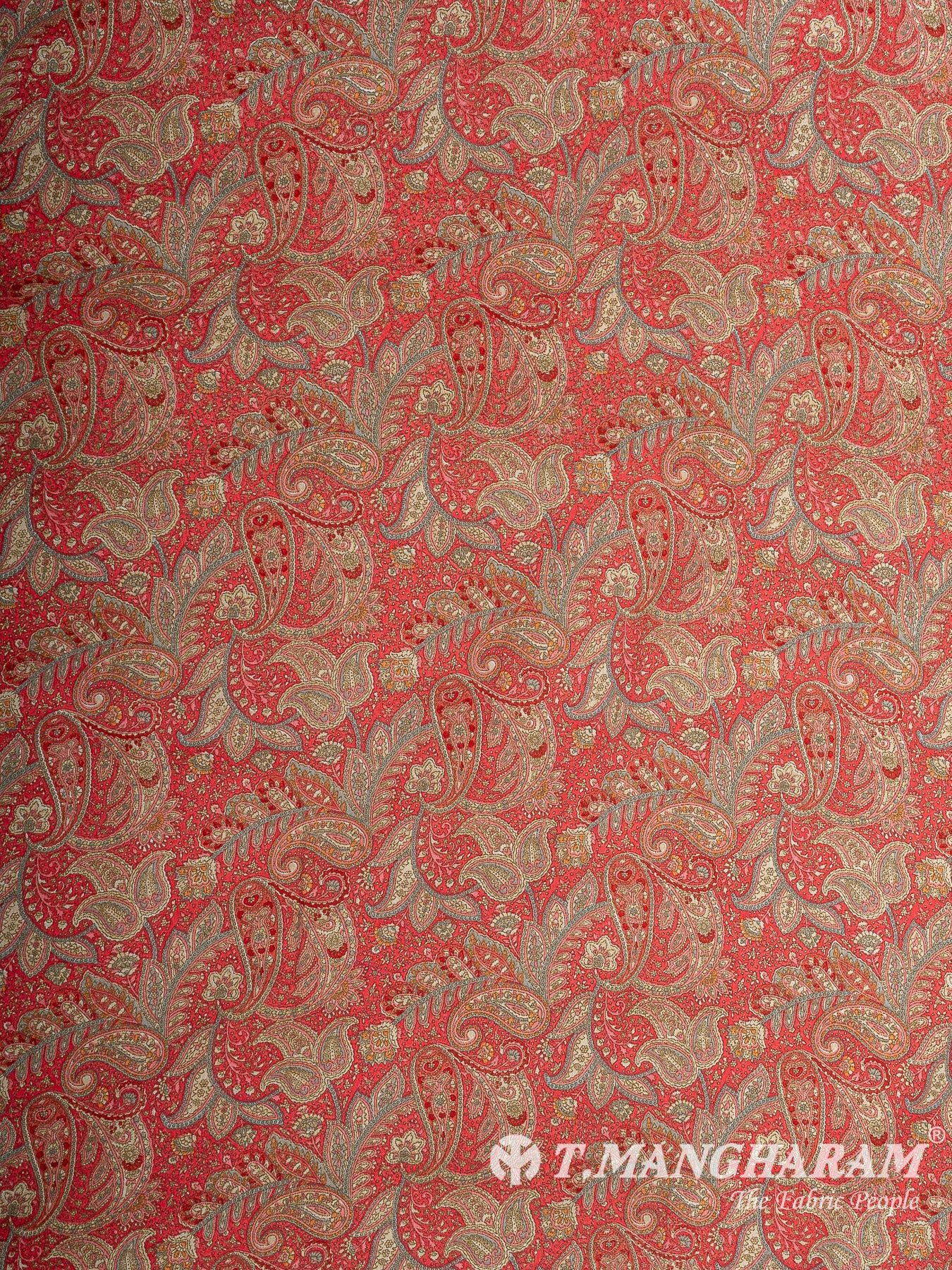 Red Crepe Fabric - EC14658
