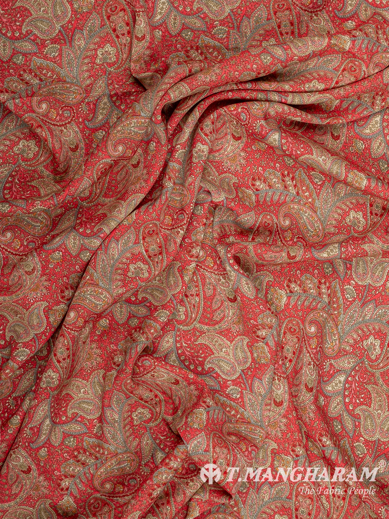 Red Crepe Fabric - EC14658
