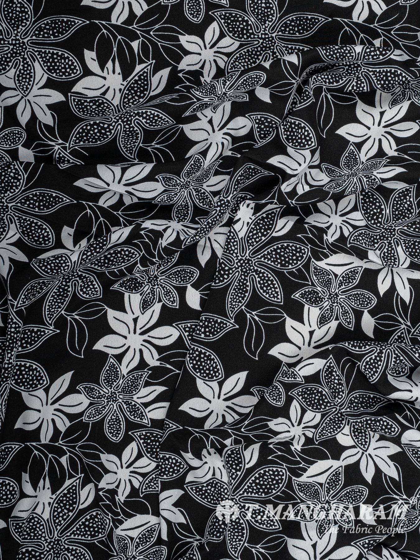 Black Crepe Fabric - EC14654