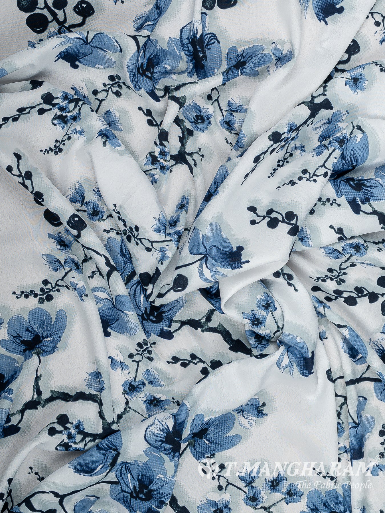 White Crepe Fabric - EB10543