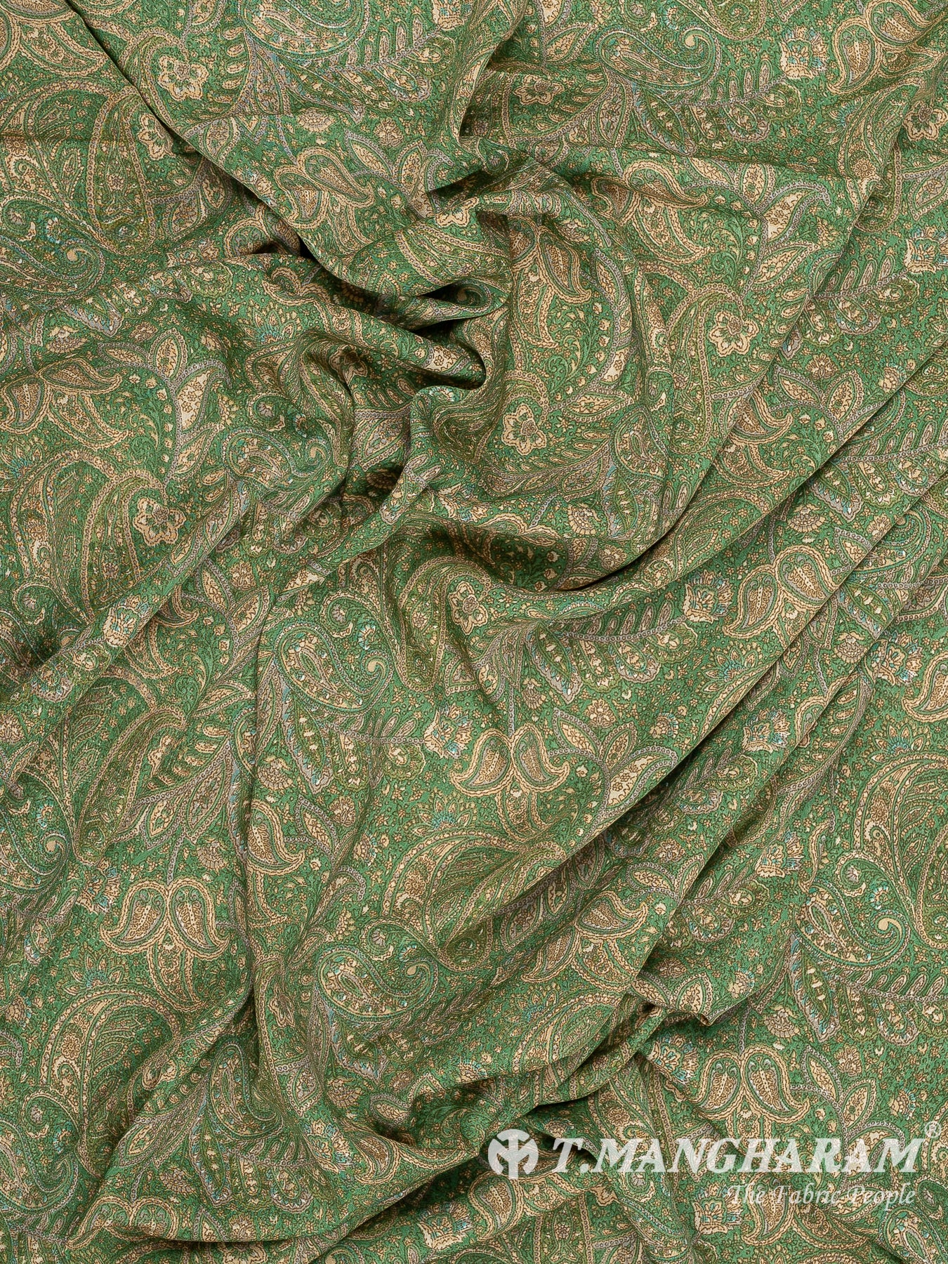 Green Crepe Fabric - EC14660