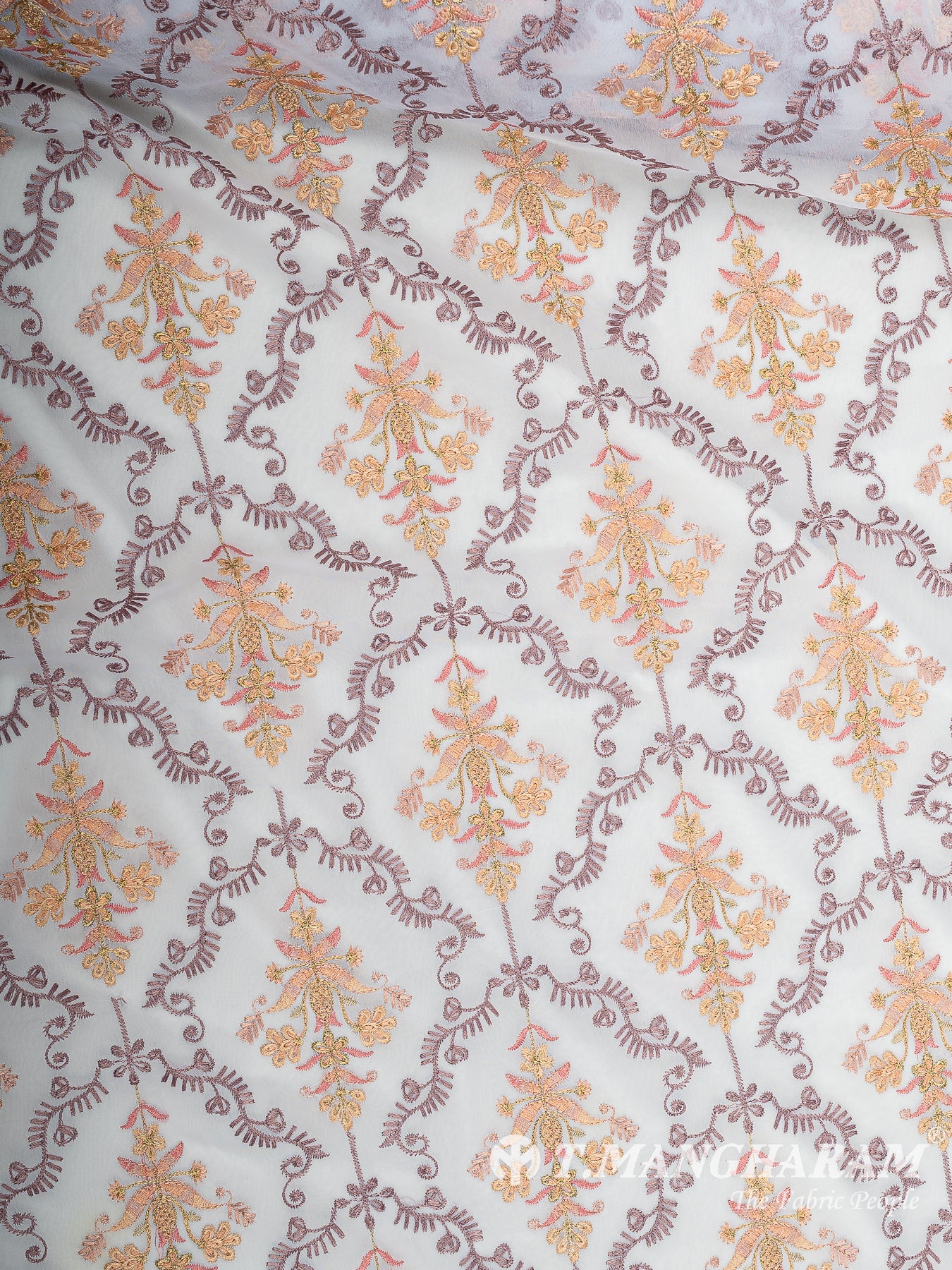 White Georgette Fabric - EC14592