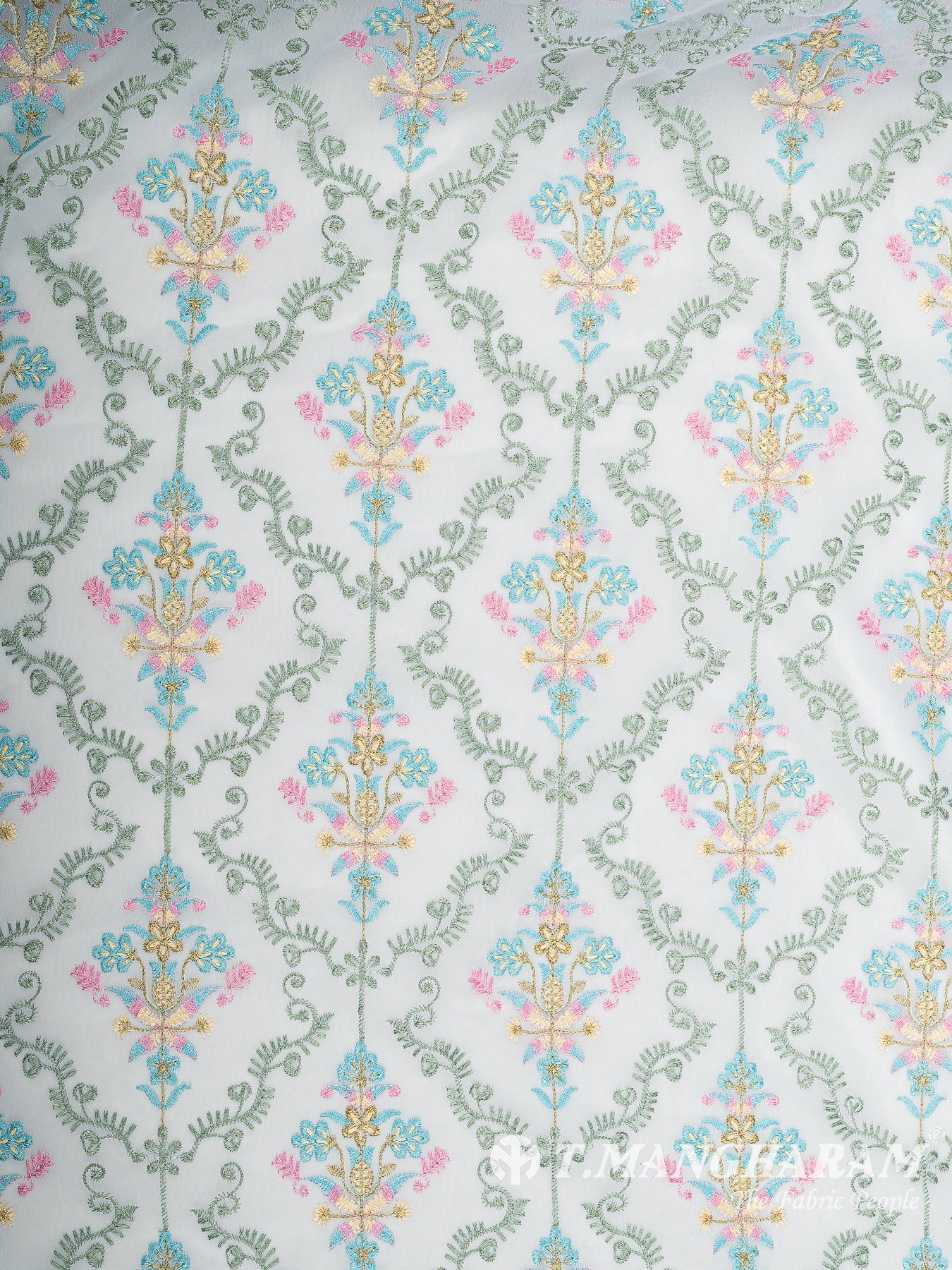 White Georgette Fabric - EC14596