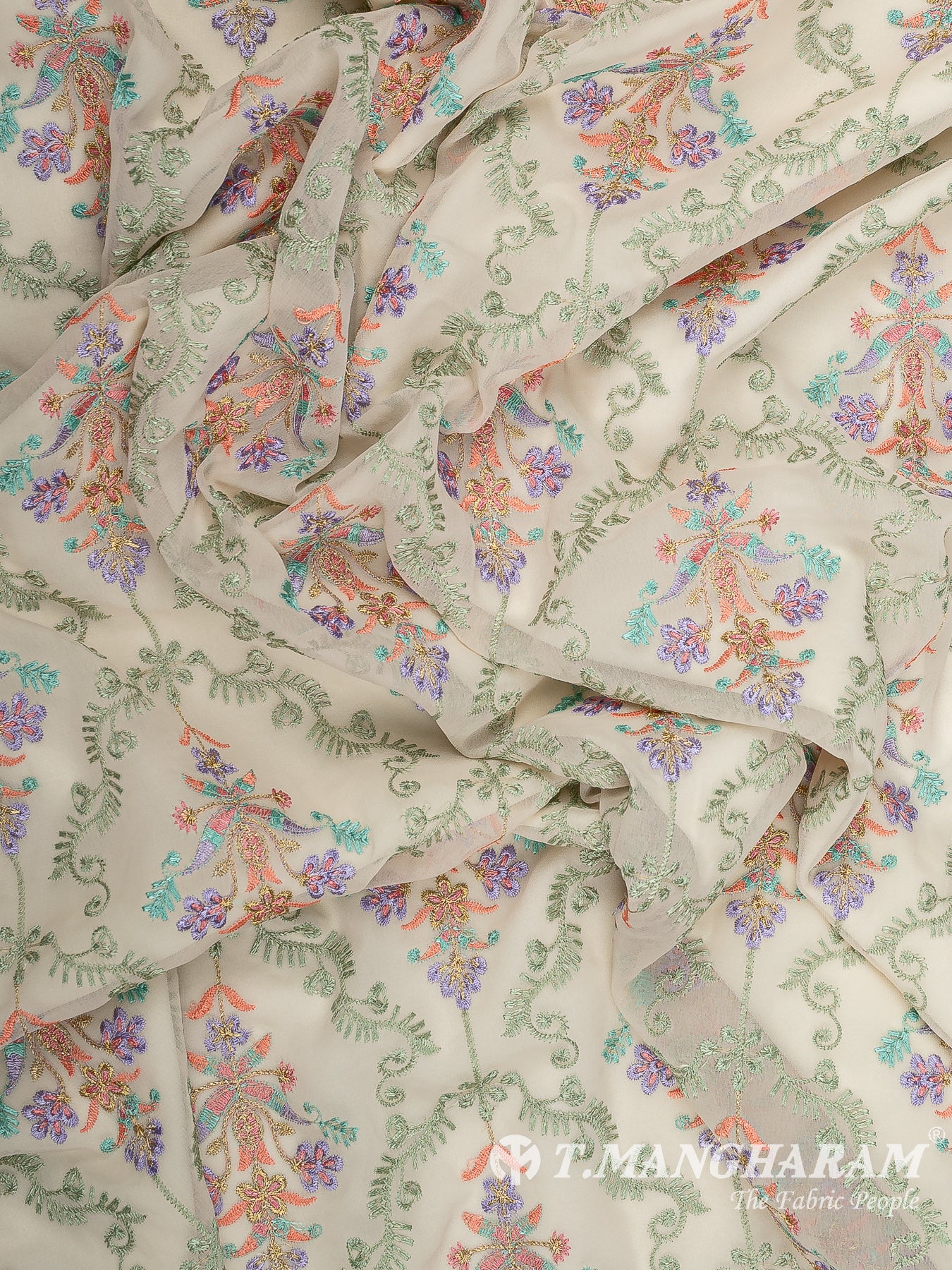 Beige Georgette Fabric - EC14595