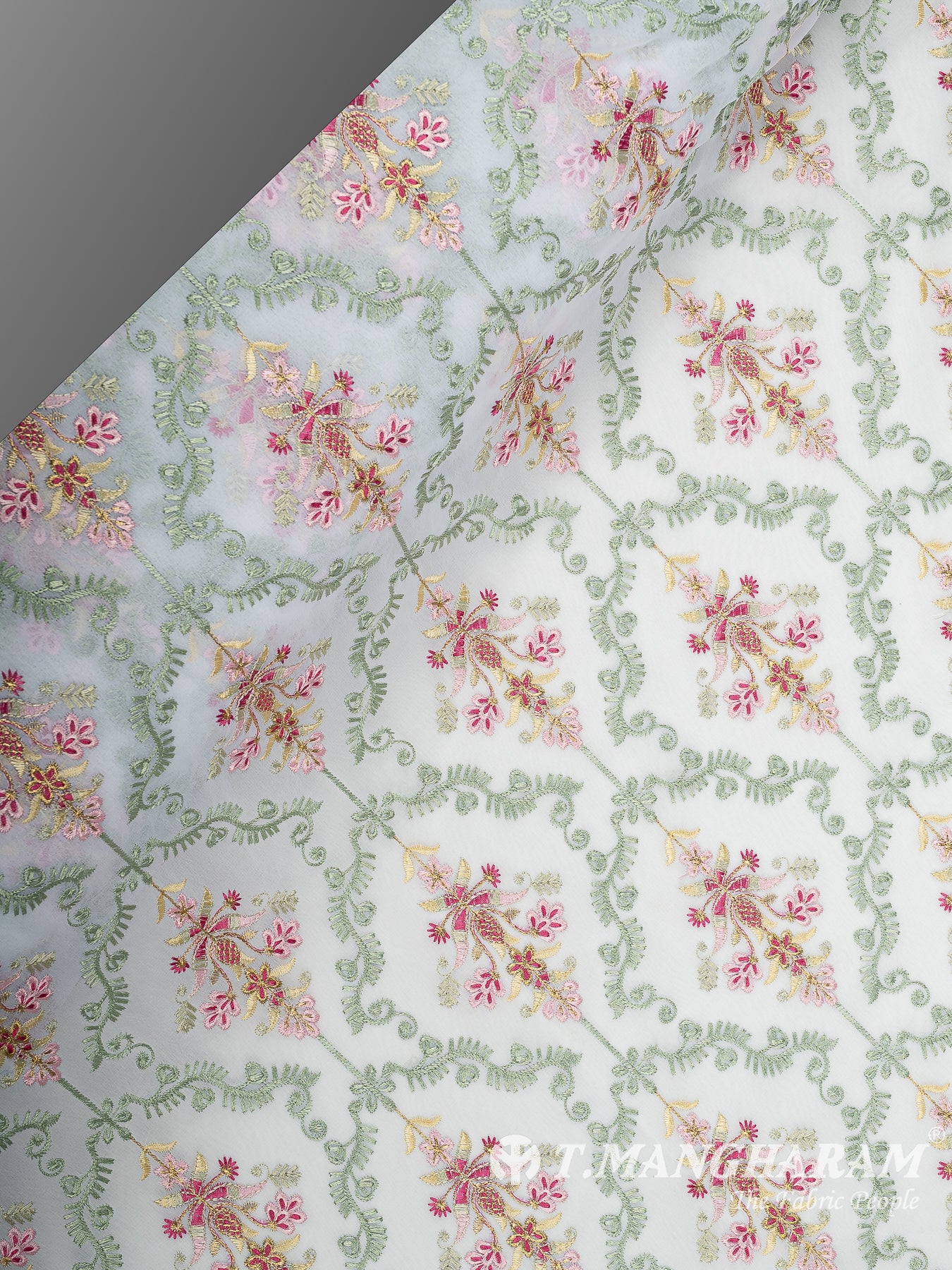 White Georgette Fabric - EC14594