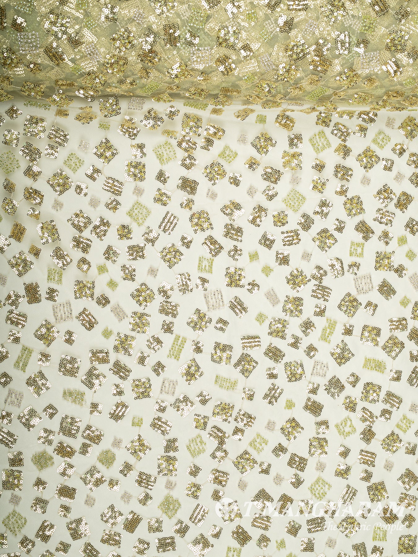 Yellow Fancy Net Fabric - EA3997