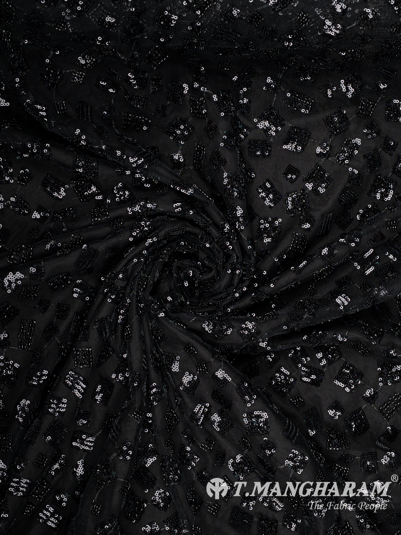 Black Fancy Net Fabric - EA3996