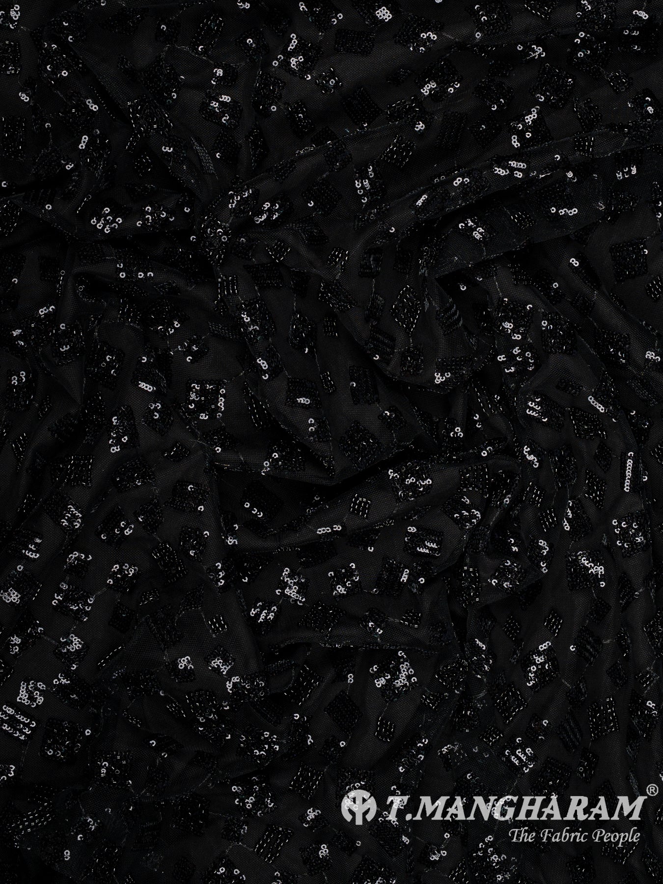 Black Fancy Net Fabric - EA3996