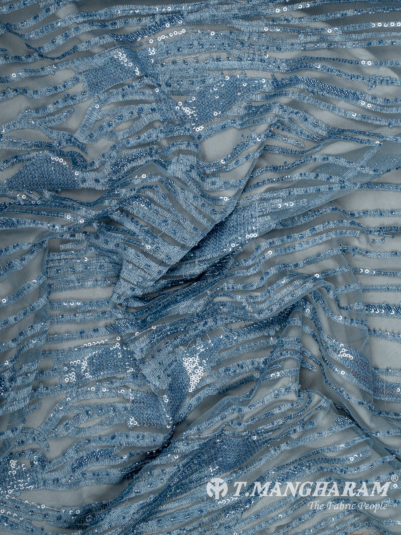 Blue Fancy Net Fabric - EA4001