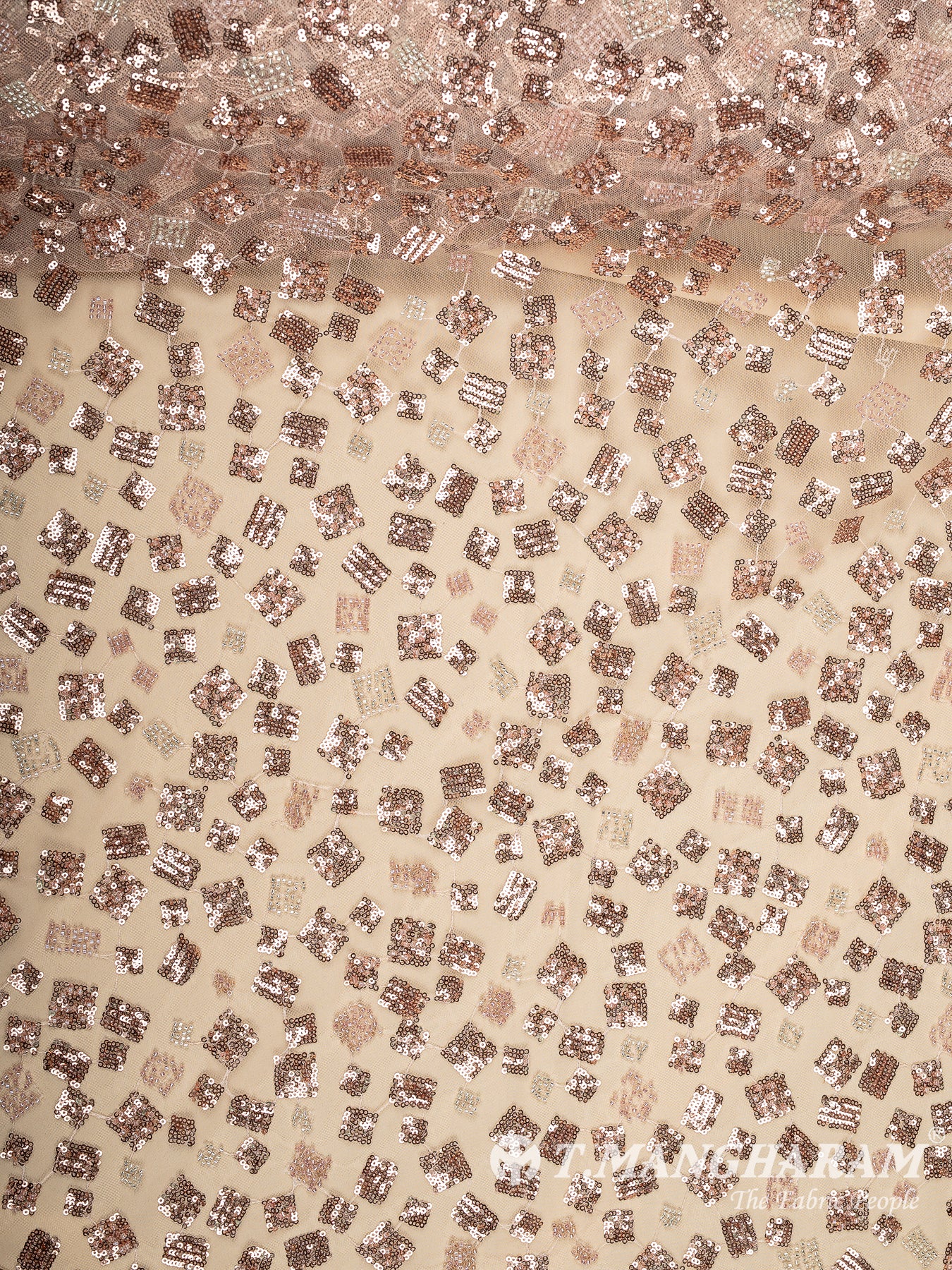 Peach Fancy Net Fabric - EA3999