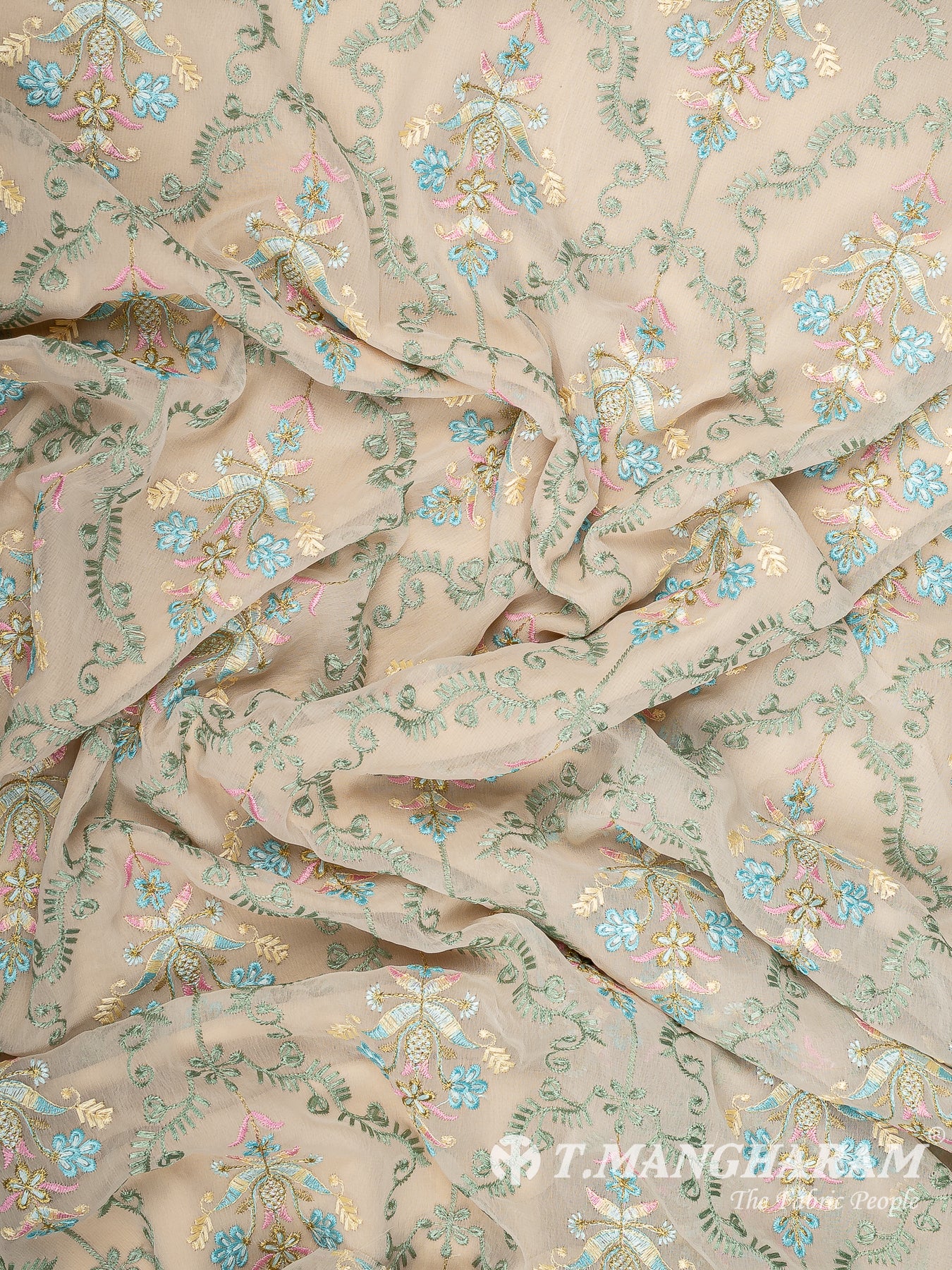 Beige Georgette Fabric - EC14597