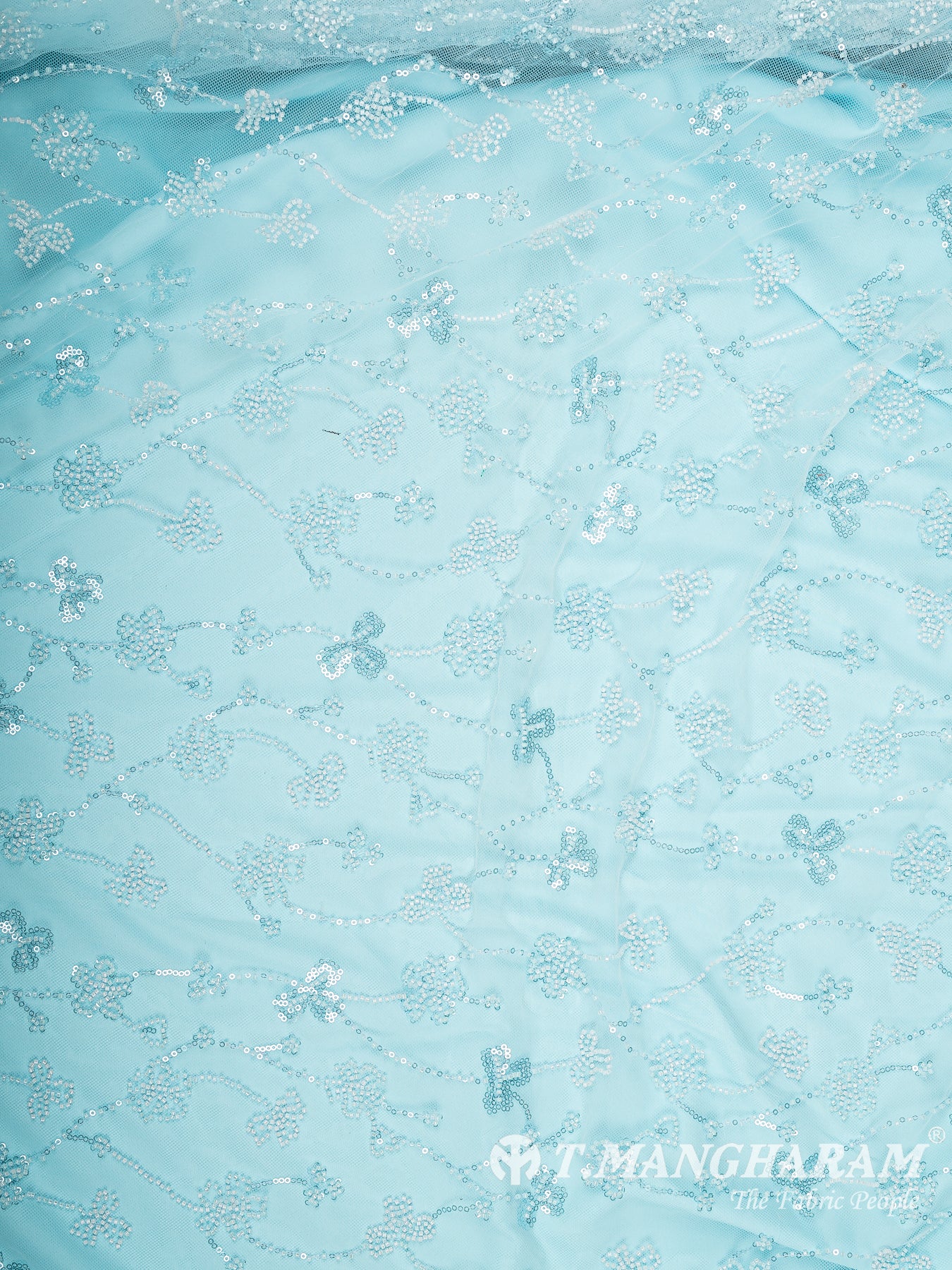 Blue Fancy Net Fabric - EC14738
