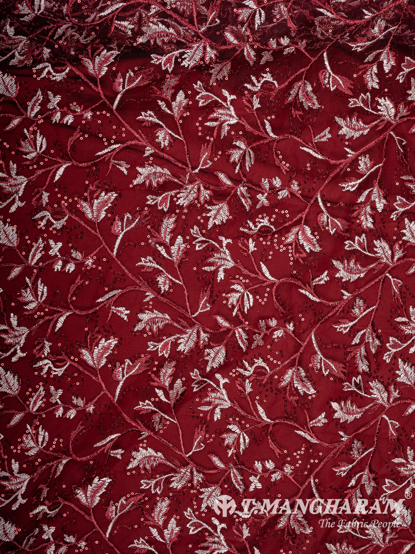 Maroon Net Fabric - EB11297