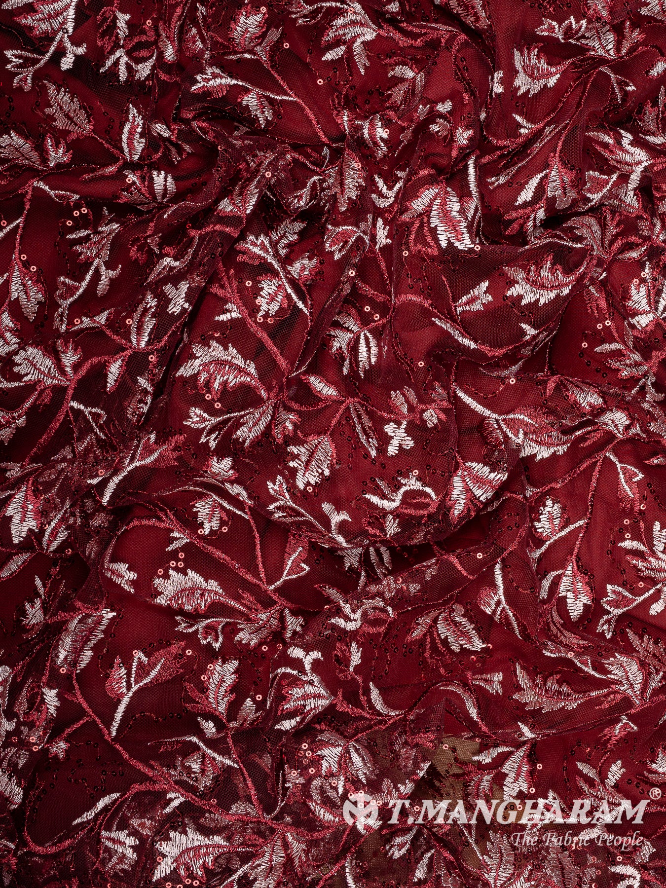 Maroon Net Fabric - EB11297
