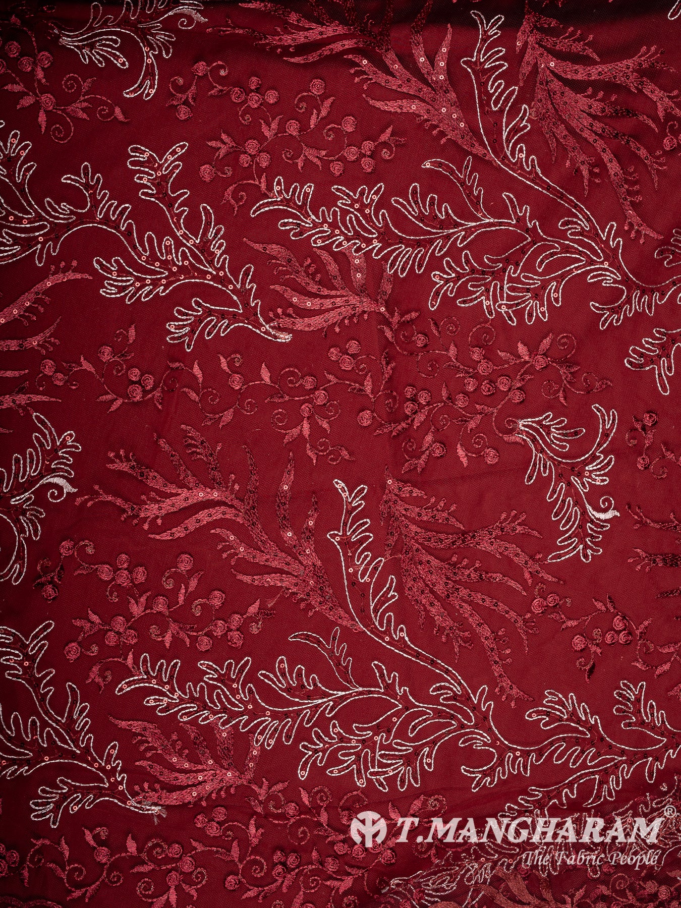 Maroon Net Fabric - EB11301