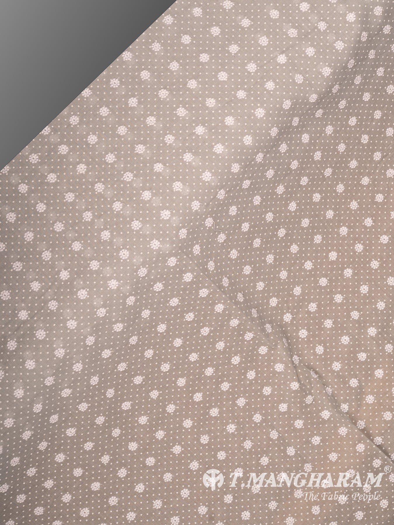 Beige Cotton Embroidery Fabric - EC14902