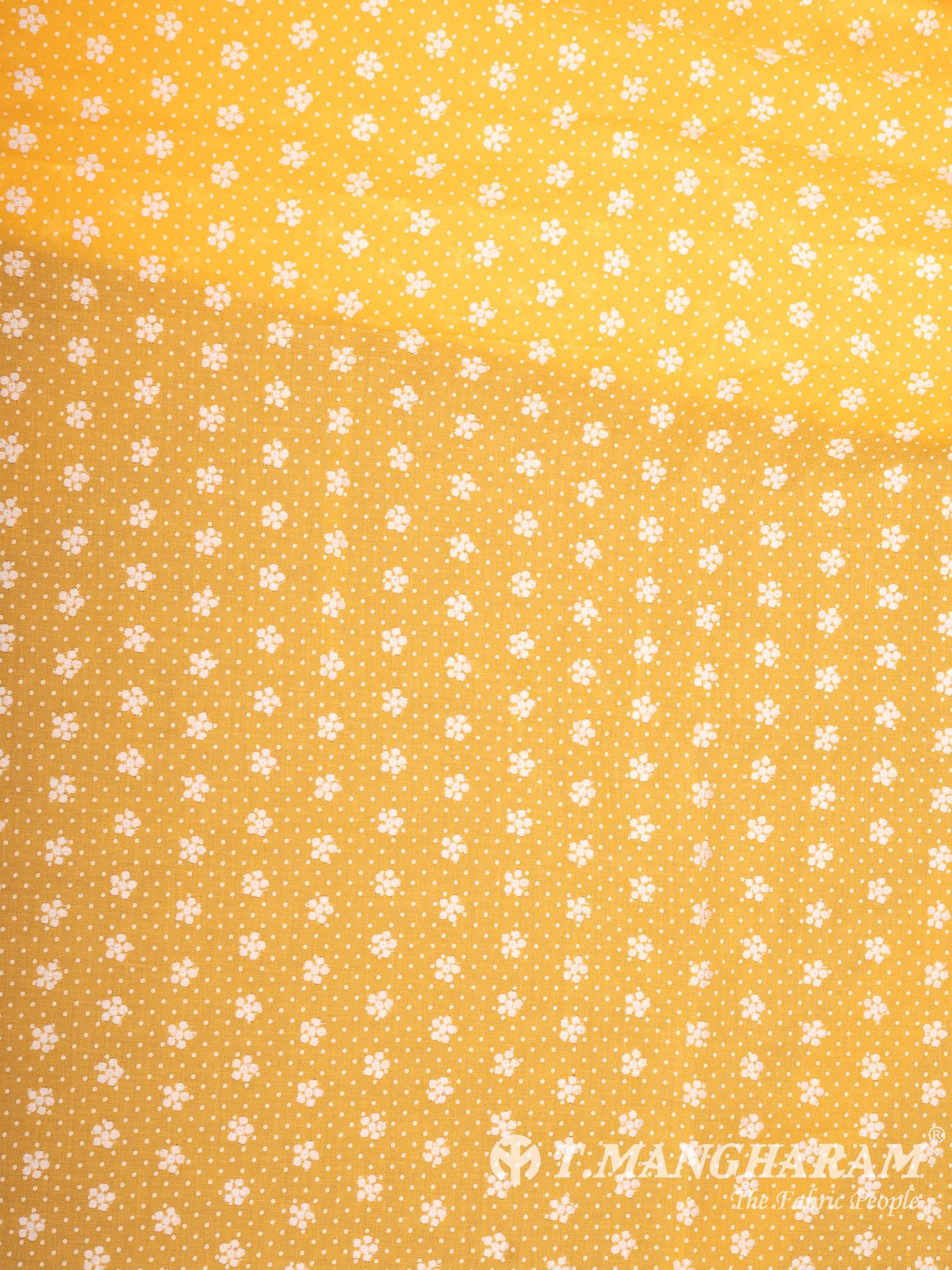 Yellow Cotton Embroidery Fabric - EC14905