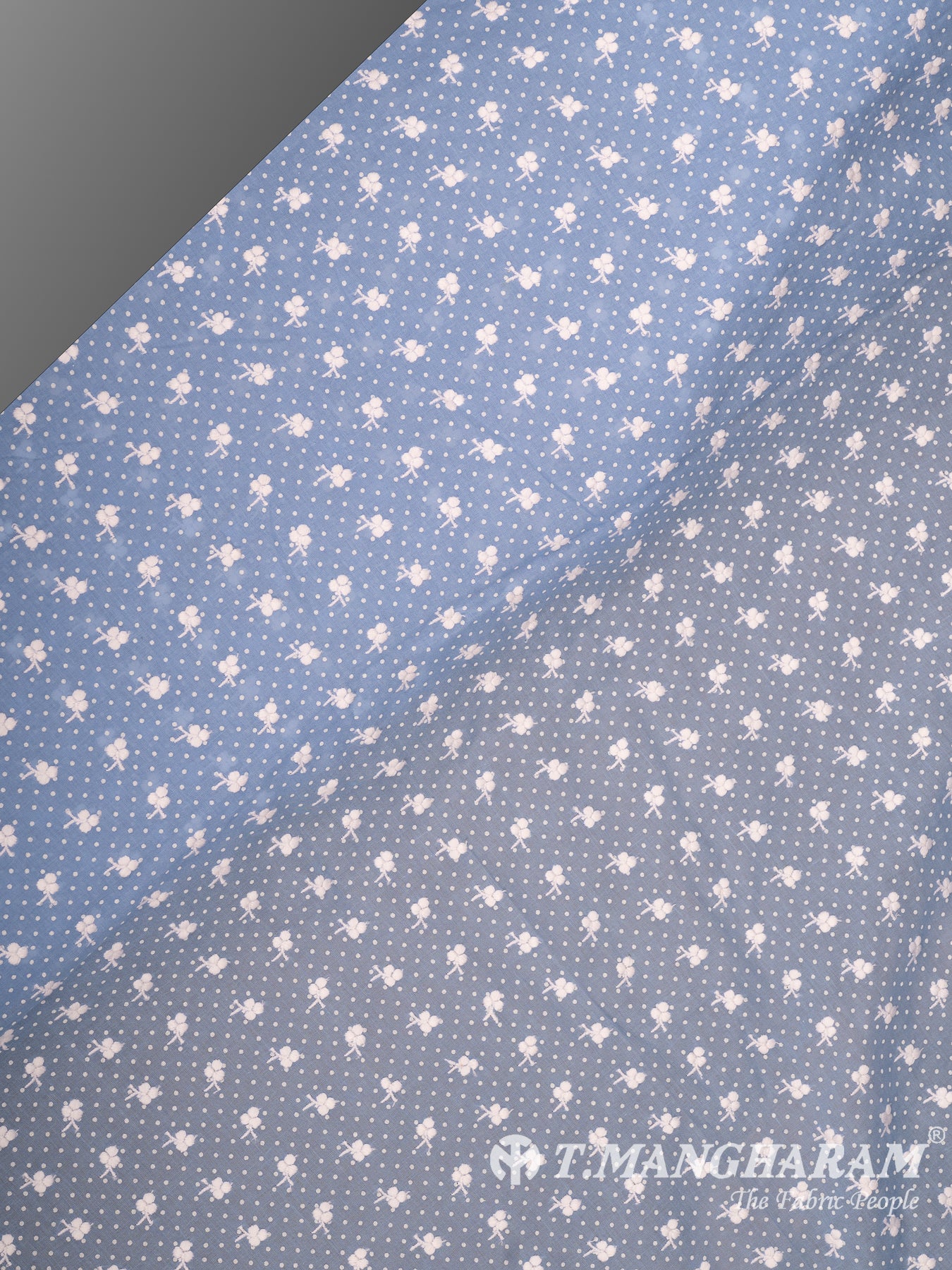 Blue Cotton Embroidery Fabric - EC14904