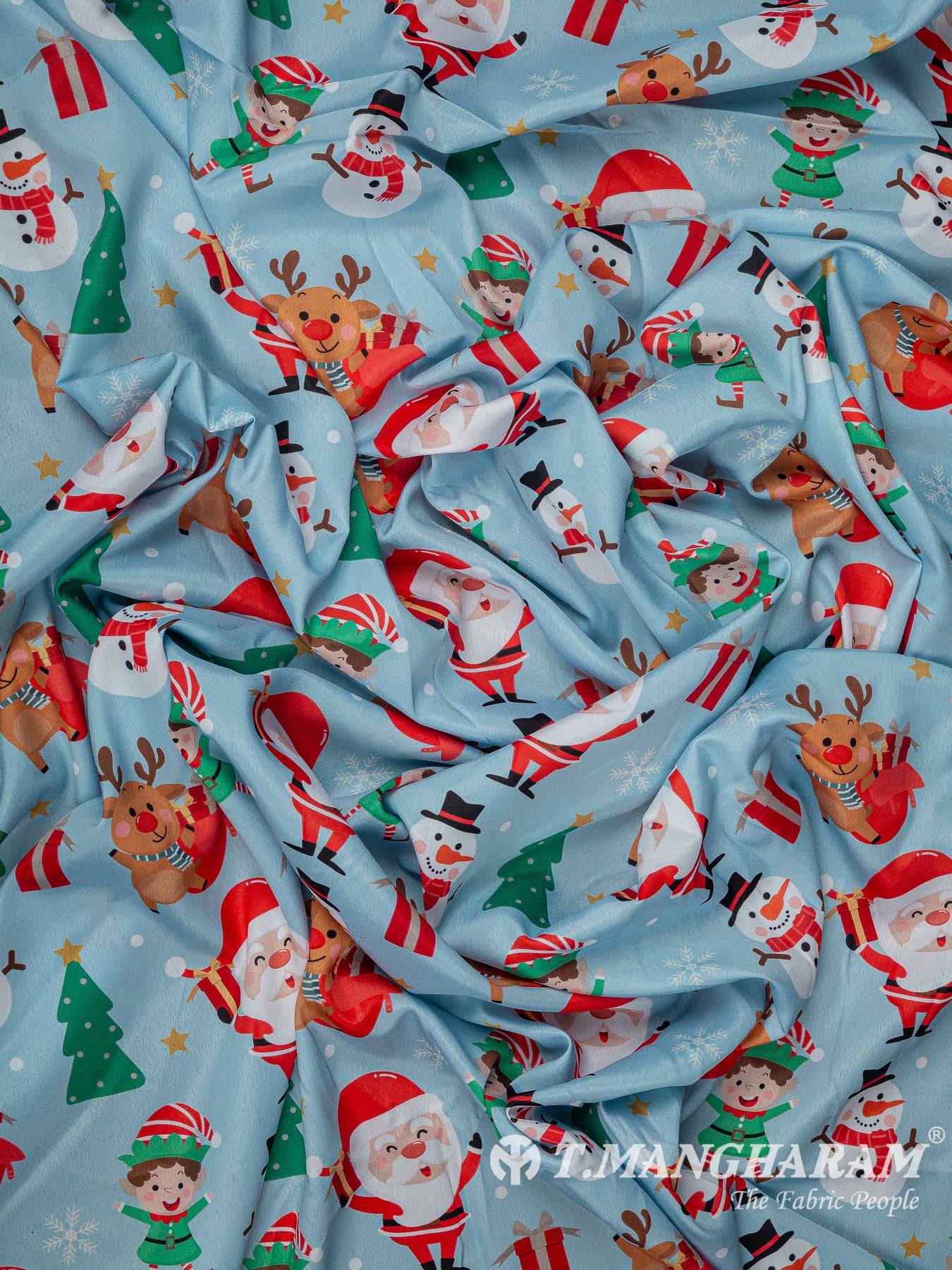 Blue Crepe Fabric - EC15010