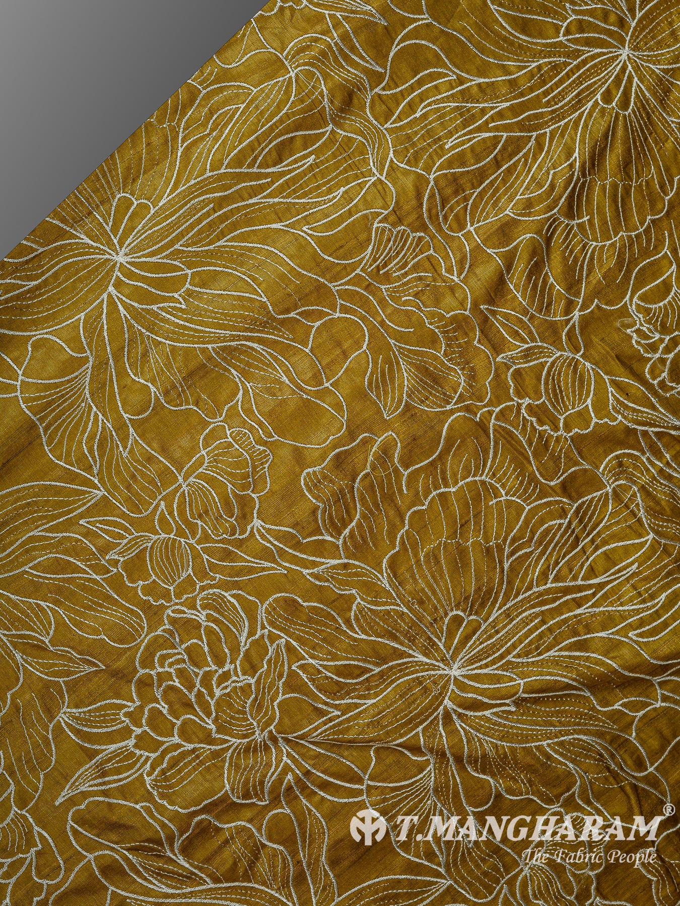 Yellow Semi Tussar Silk Fabric - EB11315