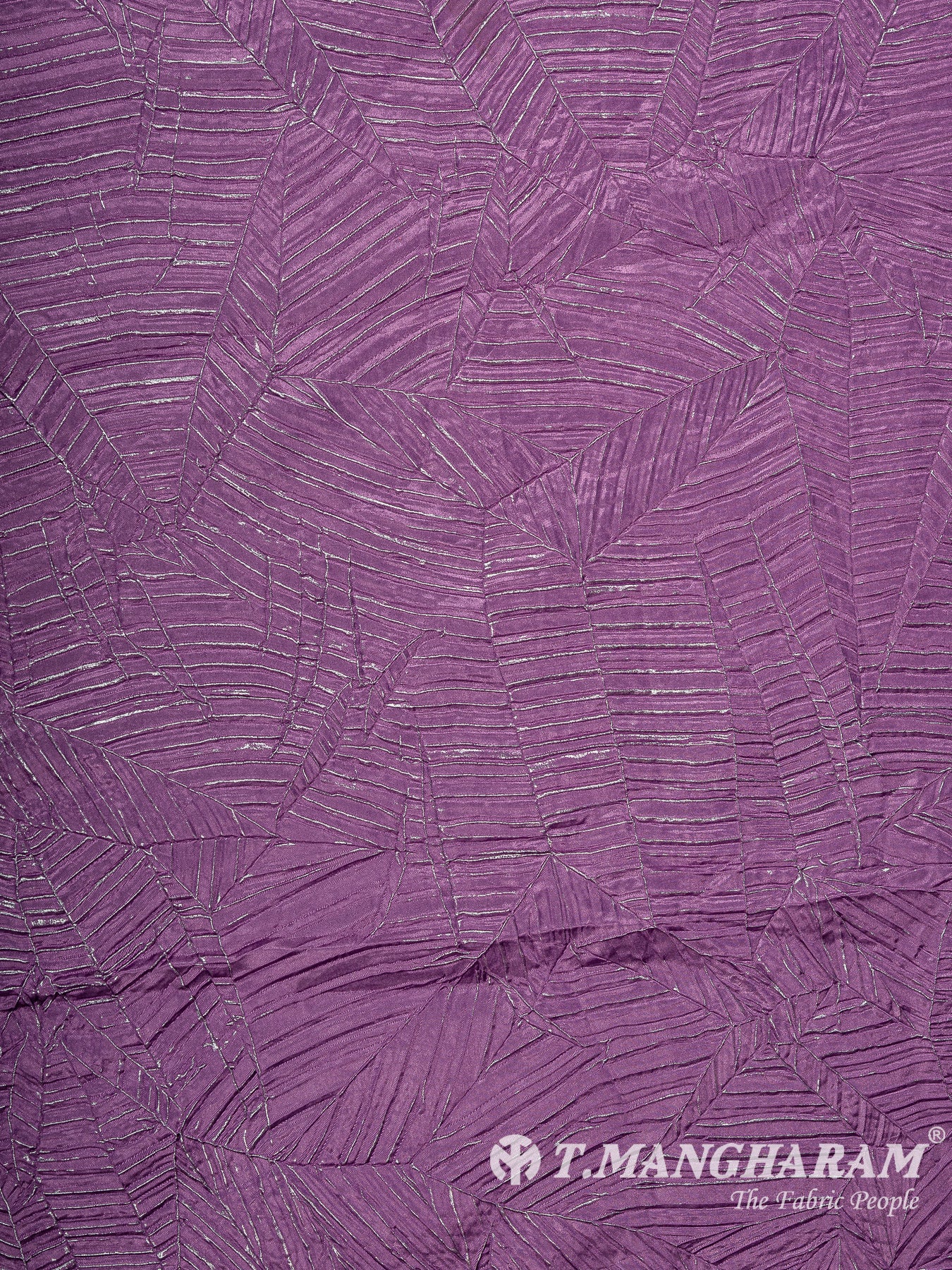 Purple Embossed Satin Fabric - EC15222