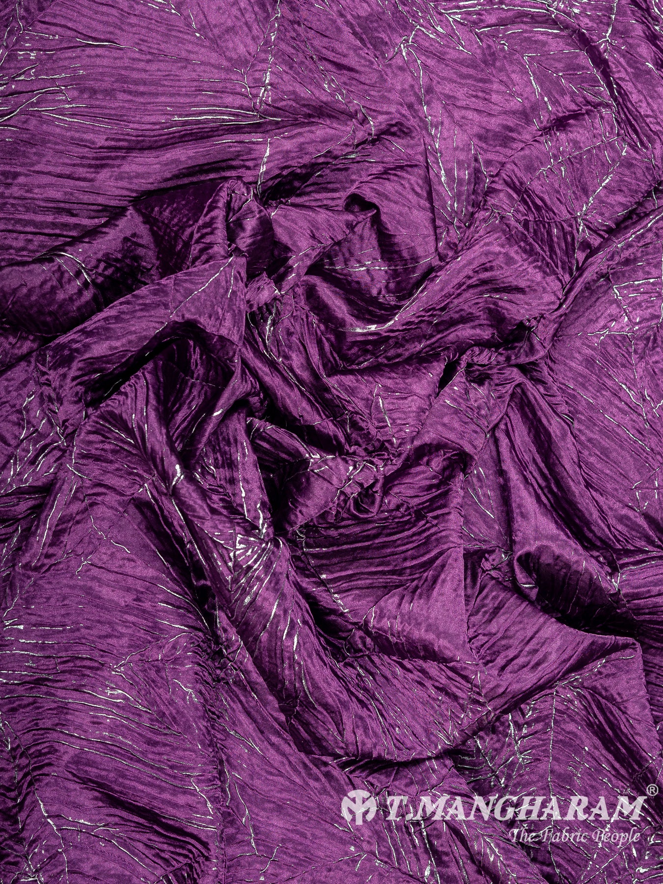 Purple Embossed Satin Fabric - EC15220