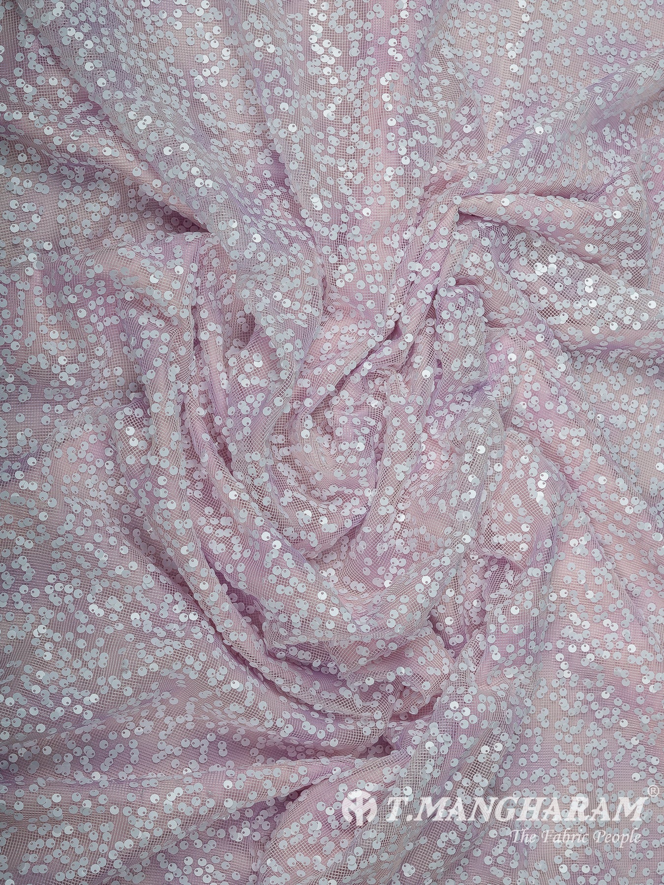 Pink Sequin Net Fabric - EC15069