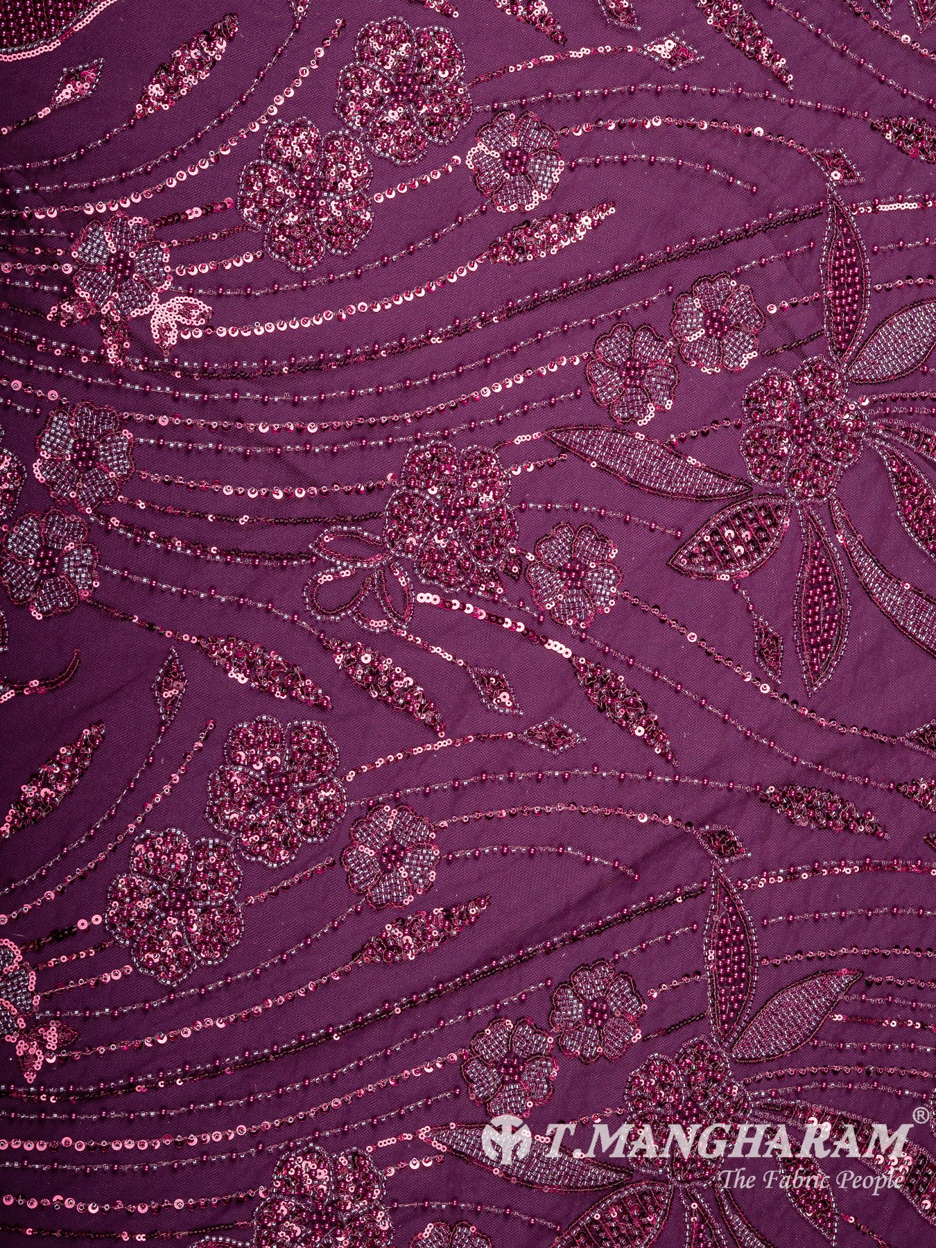 Wine Fancy Net Fabric - EC15171