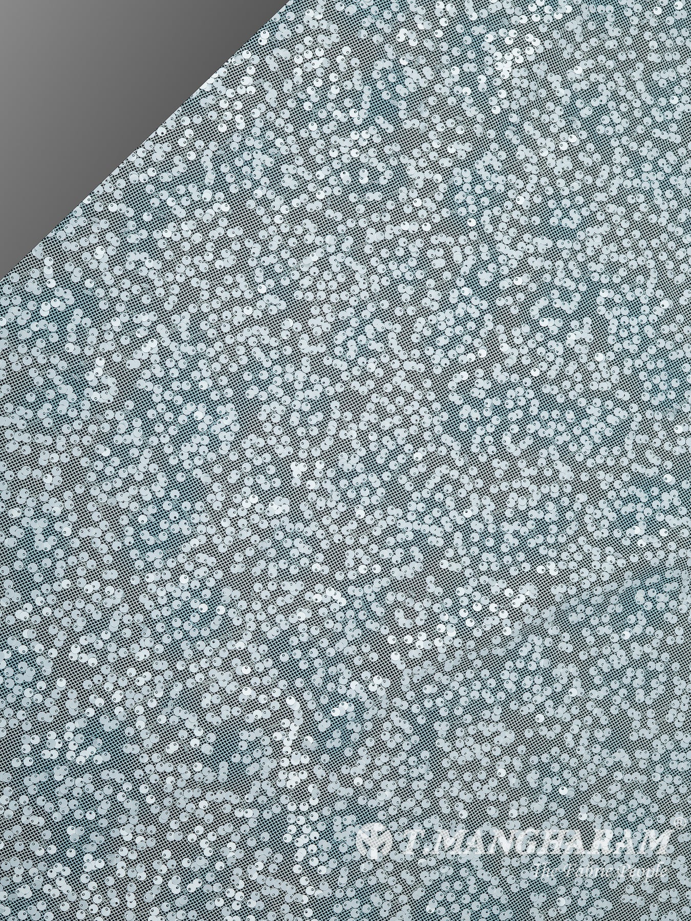 Blue Sequin Net Fabric - EC15068