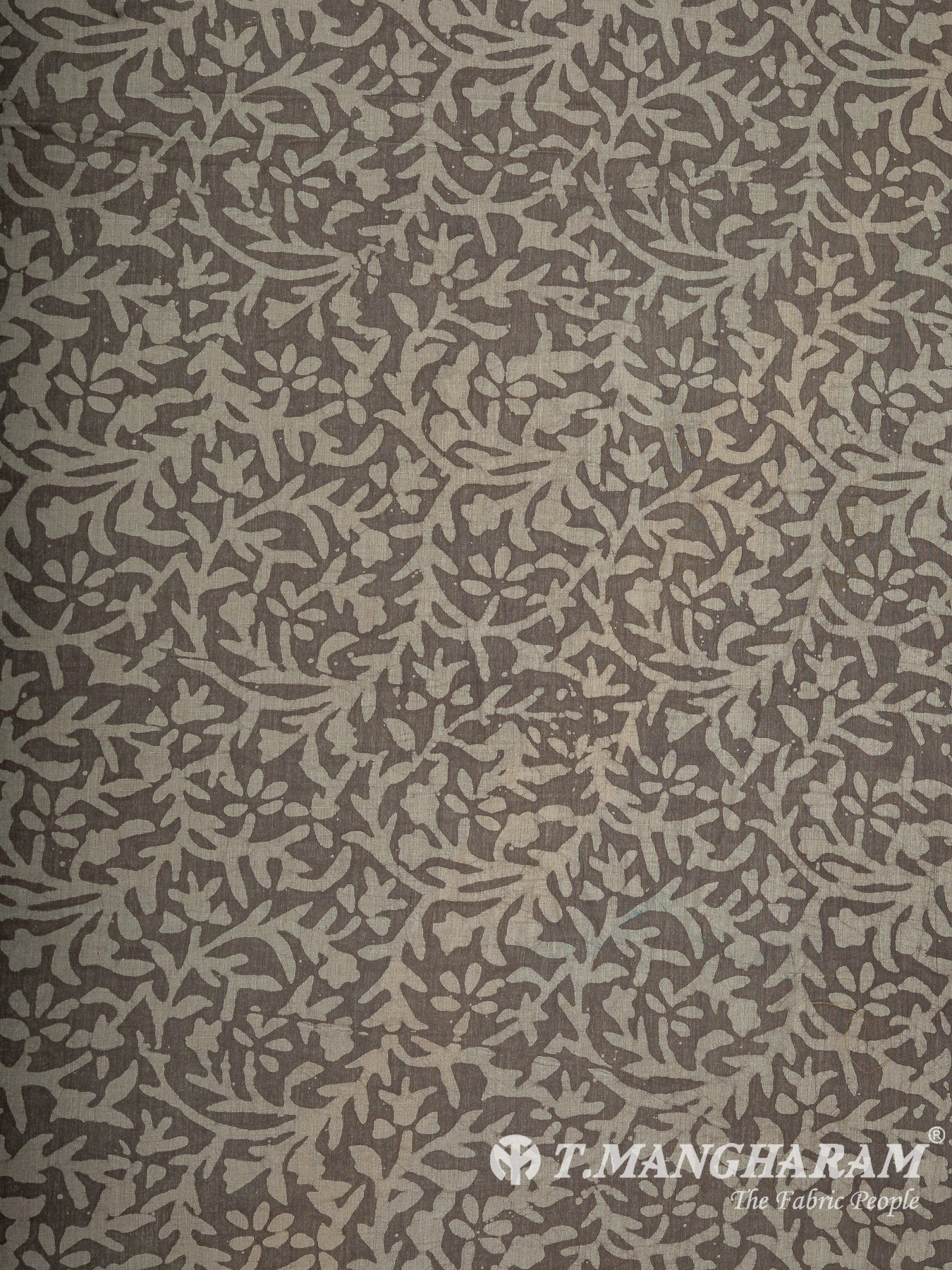 Brown Cotton Embroidery Fabric - EC11908