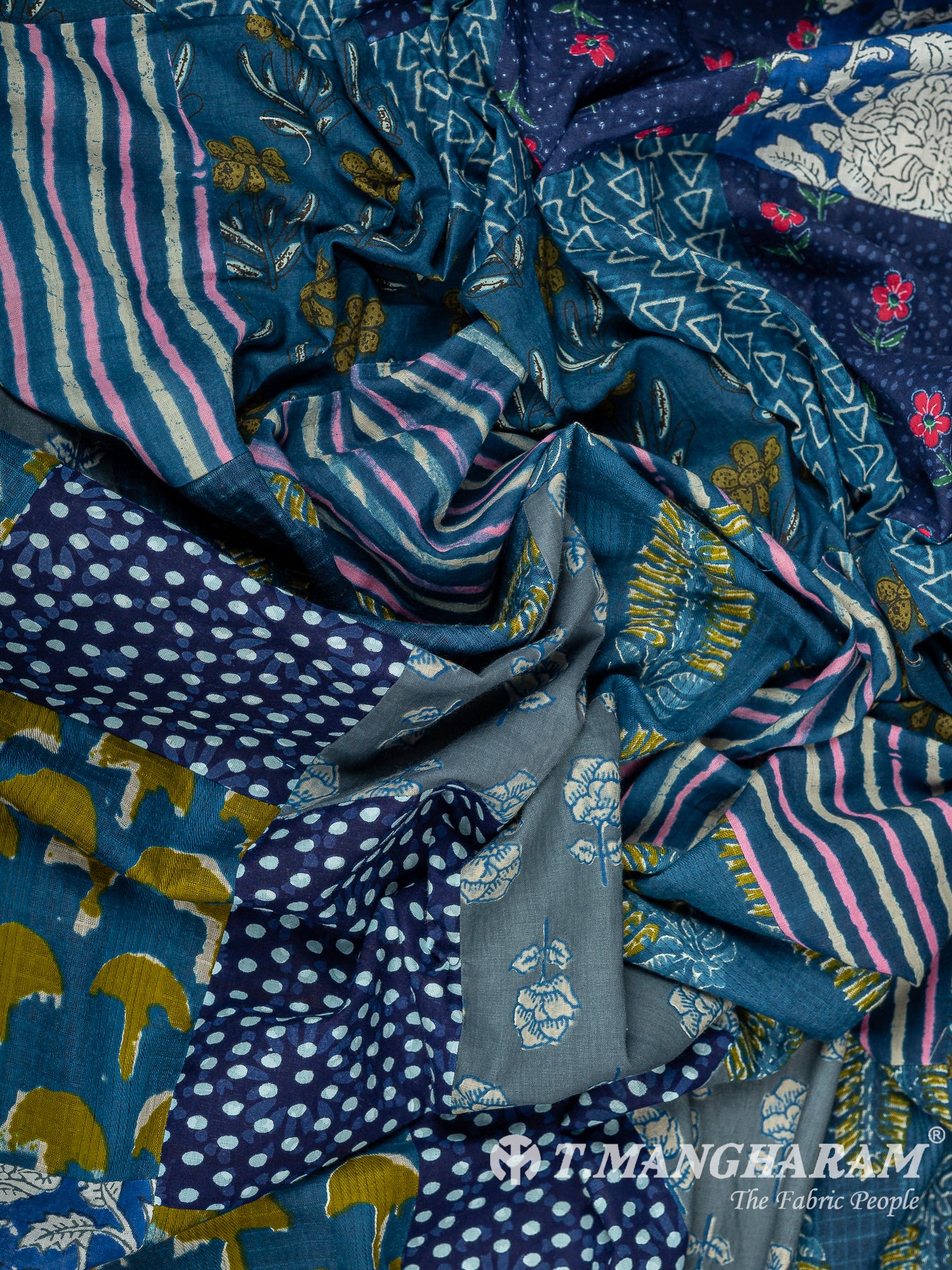 Blue Cotton Fabric - EC14853