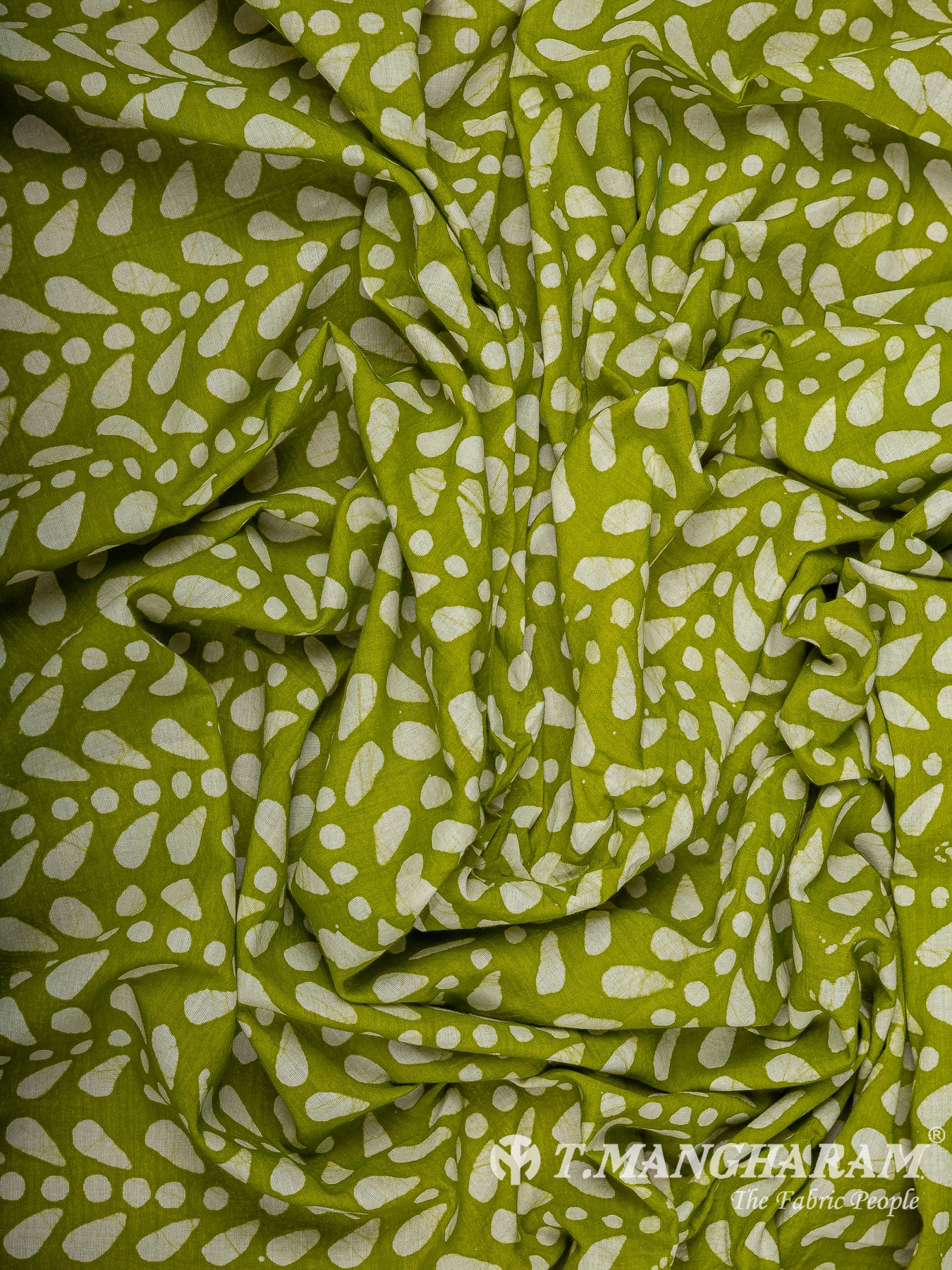 Green Cotton Embroidery Fabric - EC11904