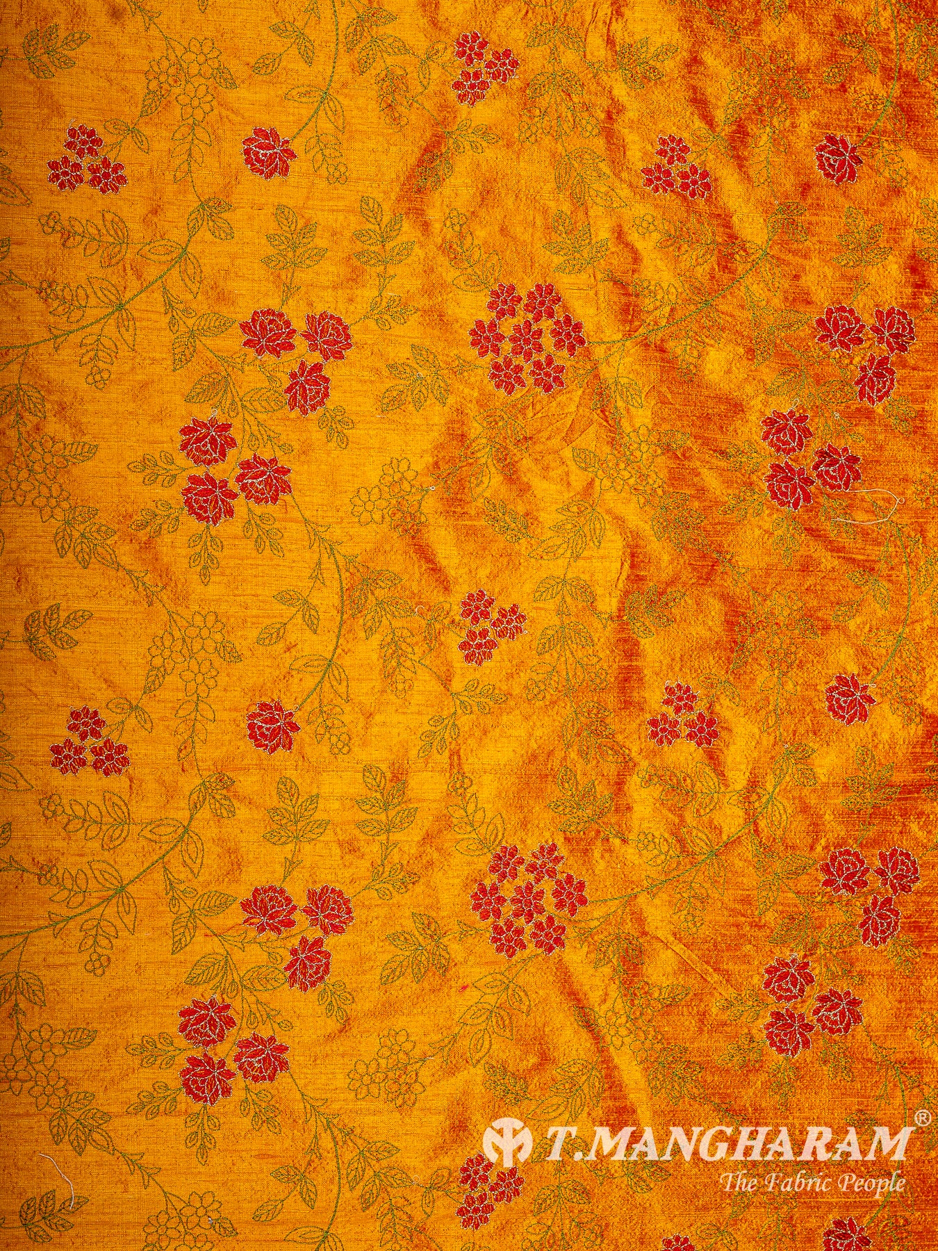 Yellow Raw Silk Fabric - EB11309