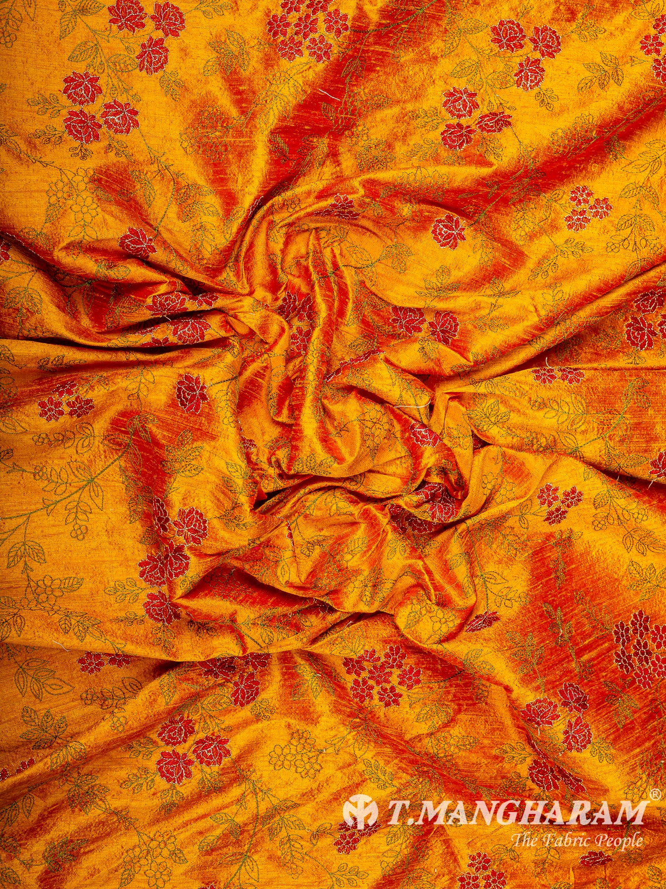 Yellow Raw Silk Fabric - EB11309