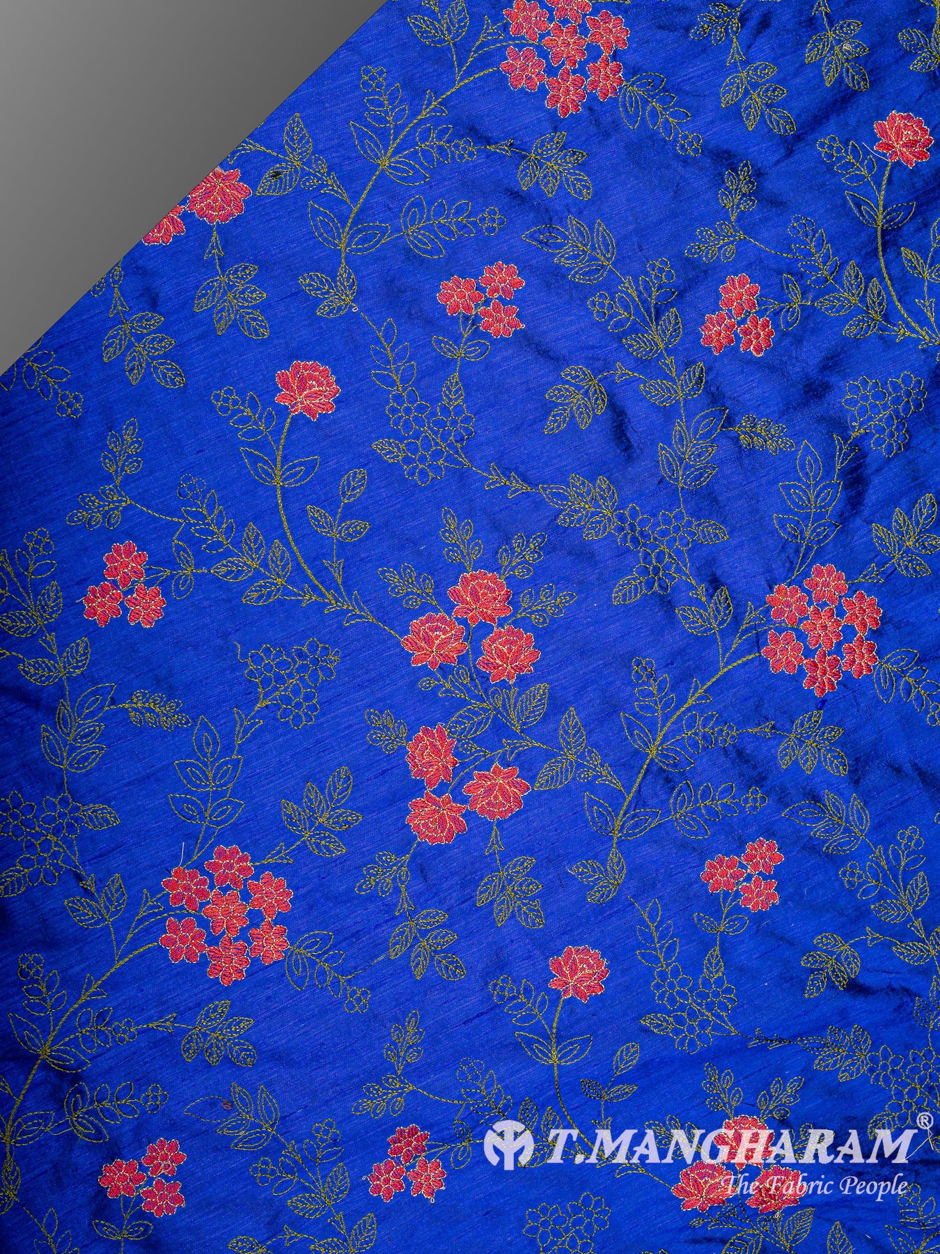 Blue Raw Silk Fabric - EB11310