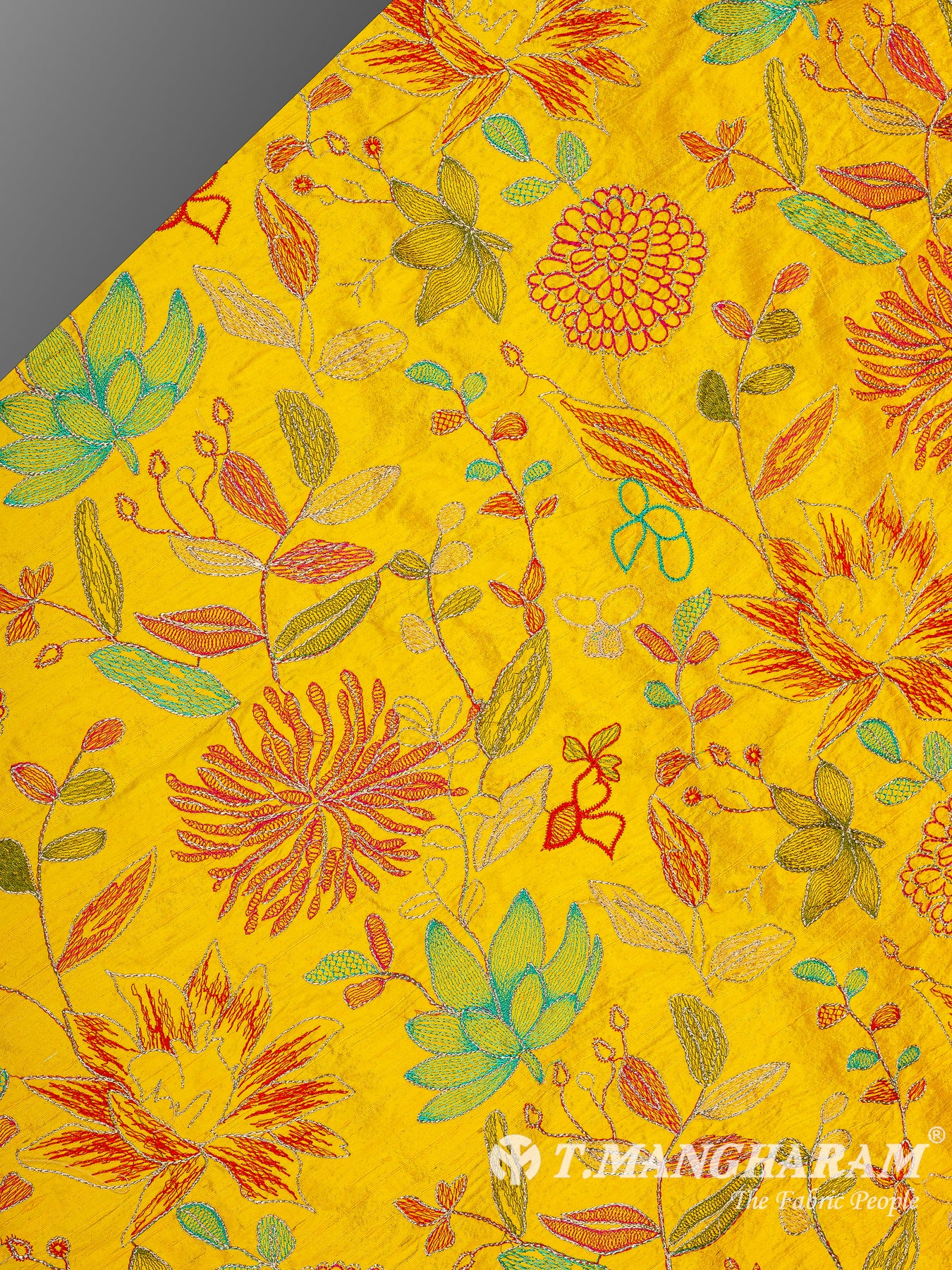 Yellow Raw Silk Fabric - EB11307