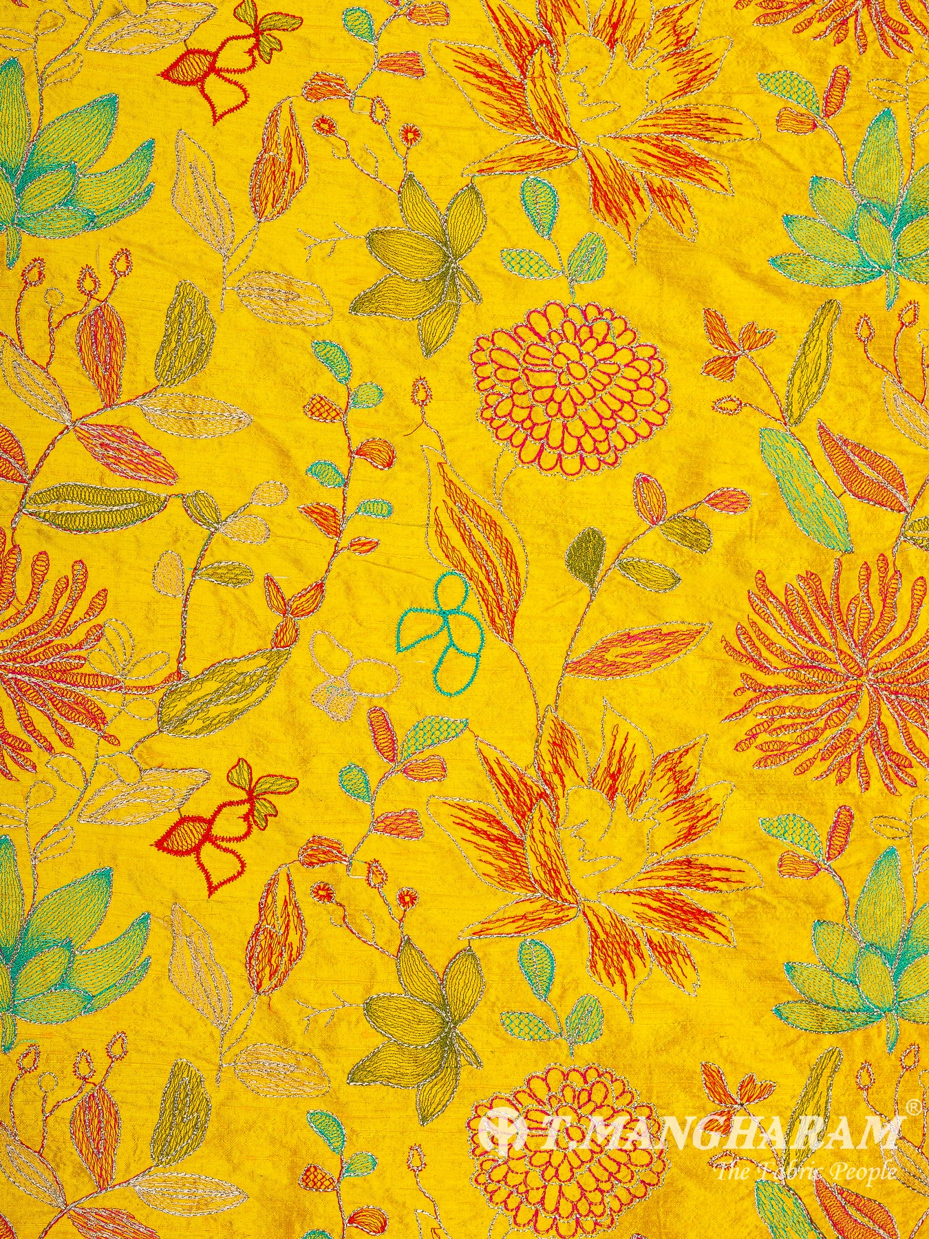 Yellow Raw Silk Fabric - EB11307